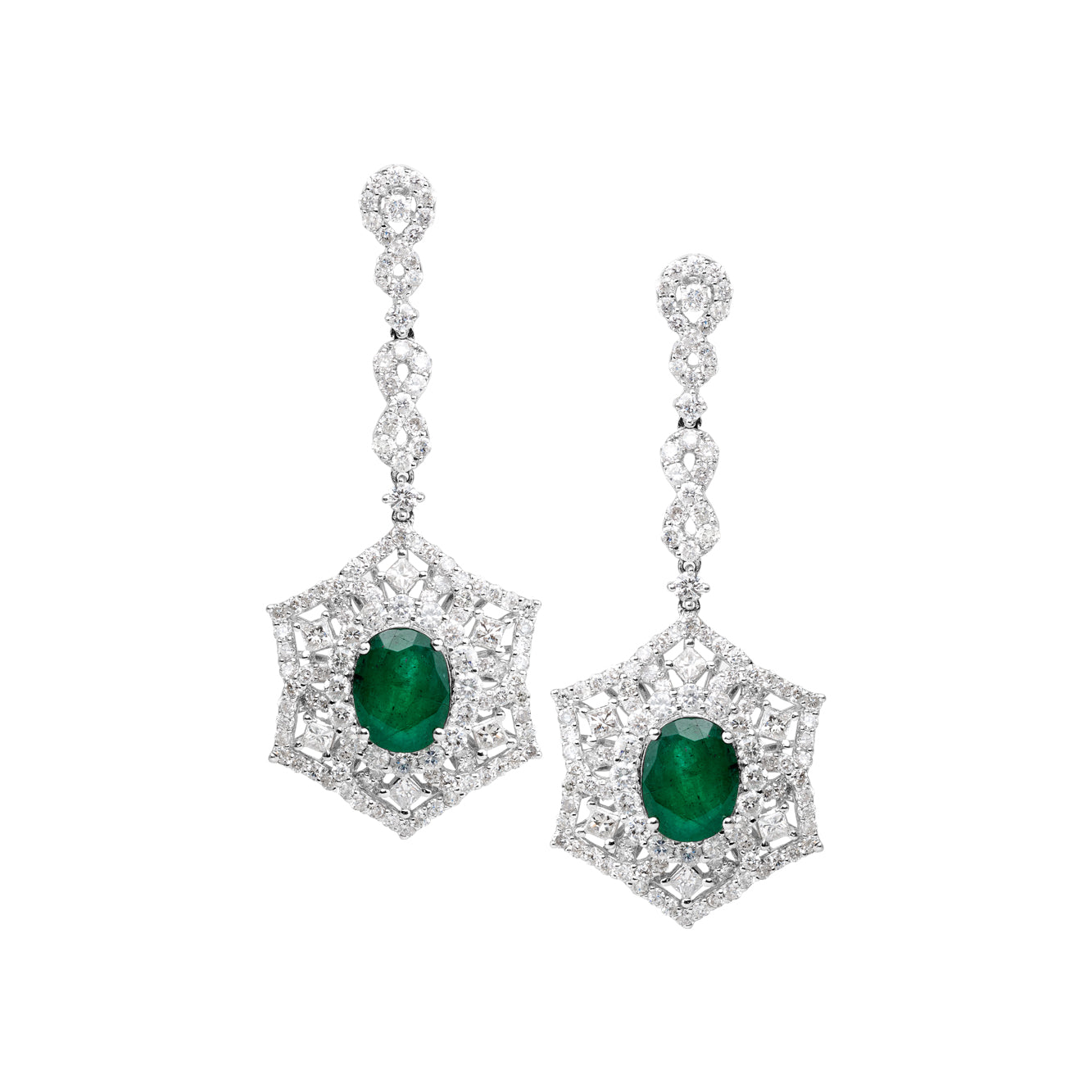 EMERALD SERENADE LONG EARRINGS