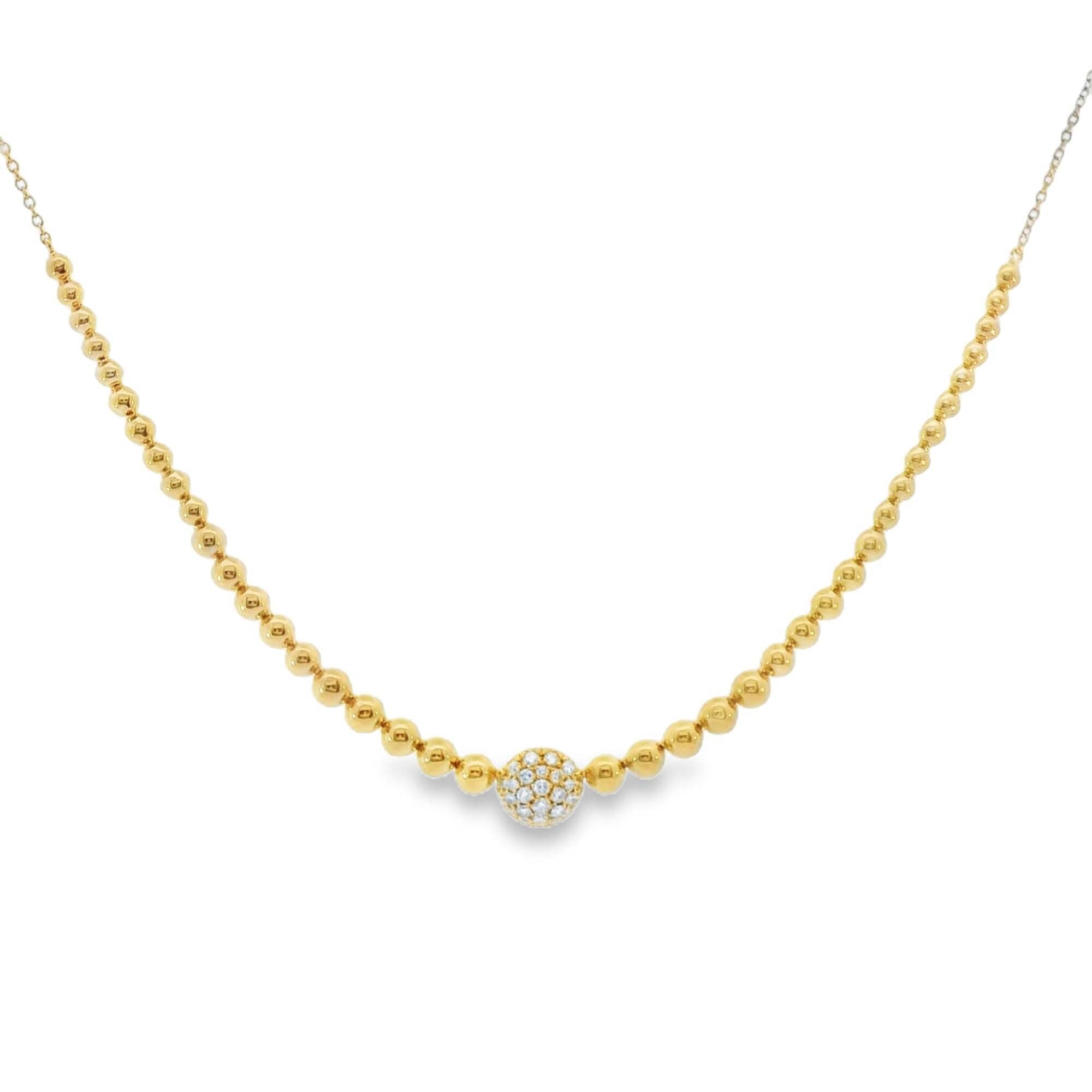 DIAMOND BALL BEADED NECKLACE
