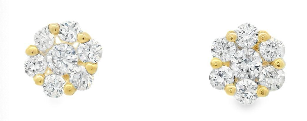 DIAMOND FLOWER EARRINGS