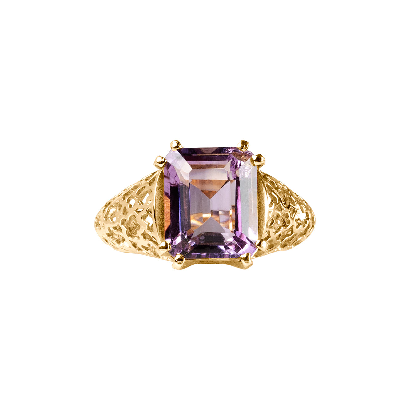 BOTANICAL AMETHYST RING