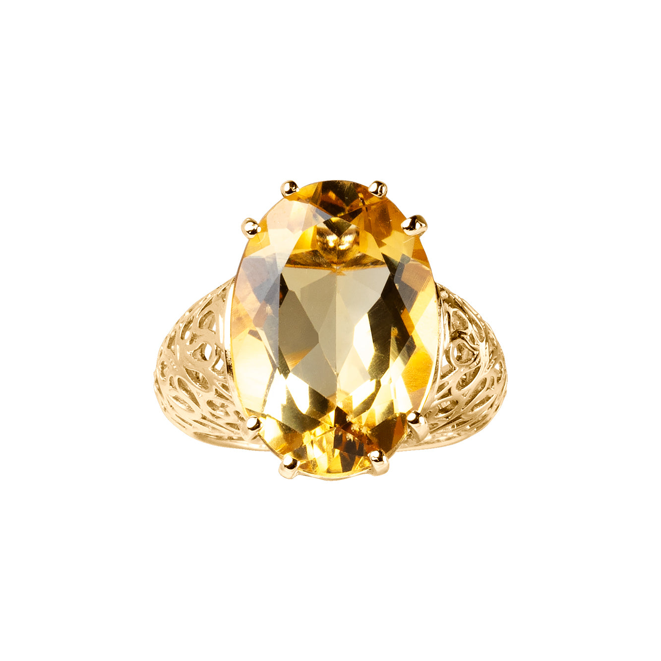 BOTANICAL CITRINE RING