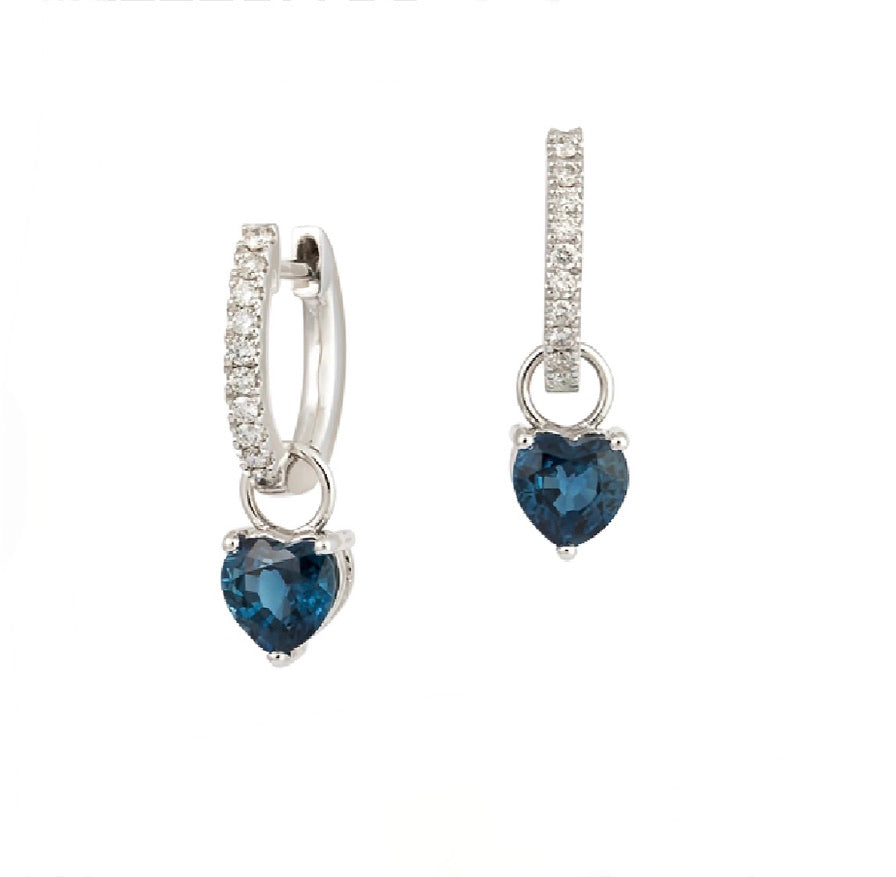 BLUE SAPPHIRE HEART DANGLE