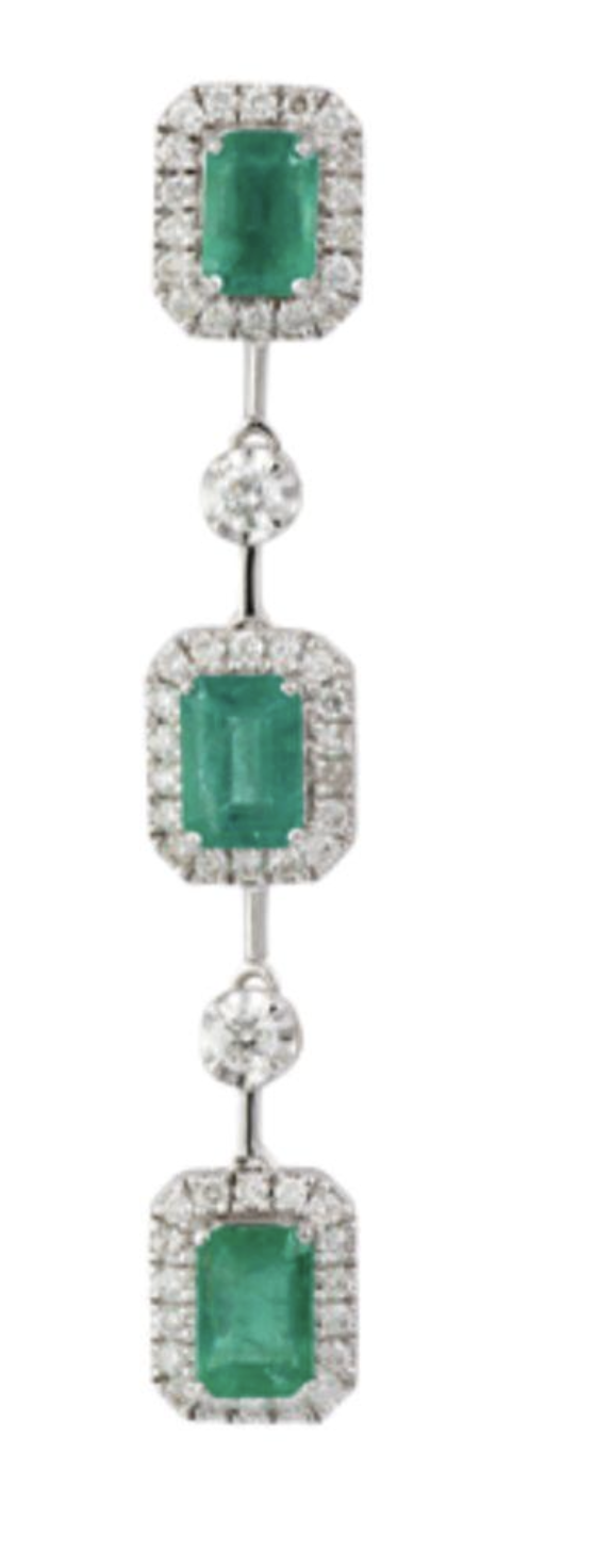 EMERALD & DIAMOND HALO DROPS