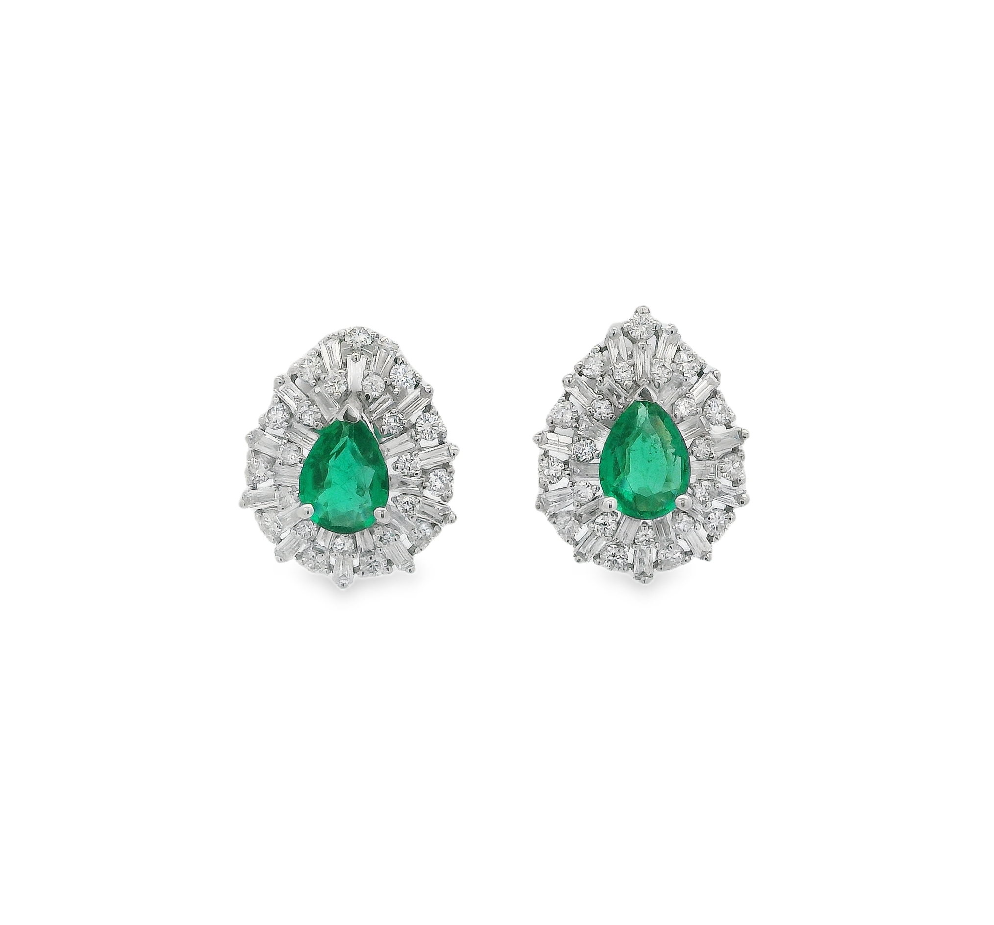 EMERALD HALO EARRINGS