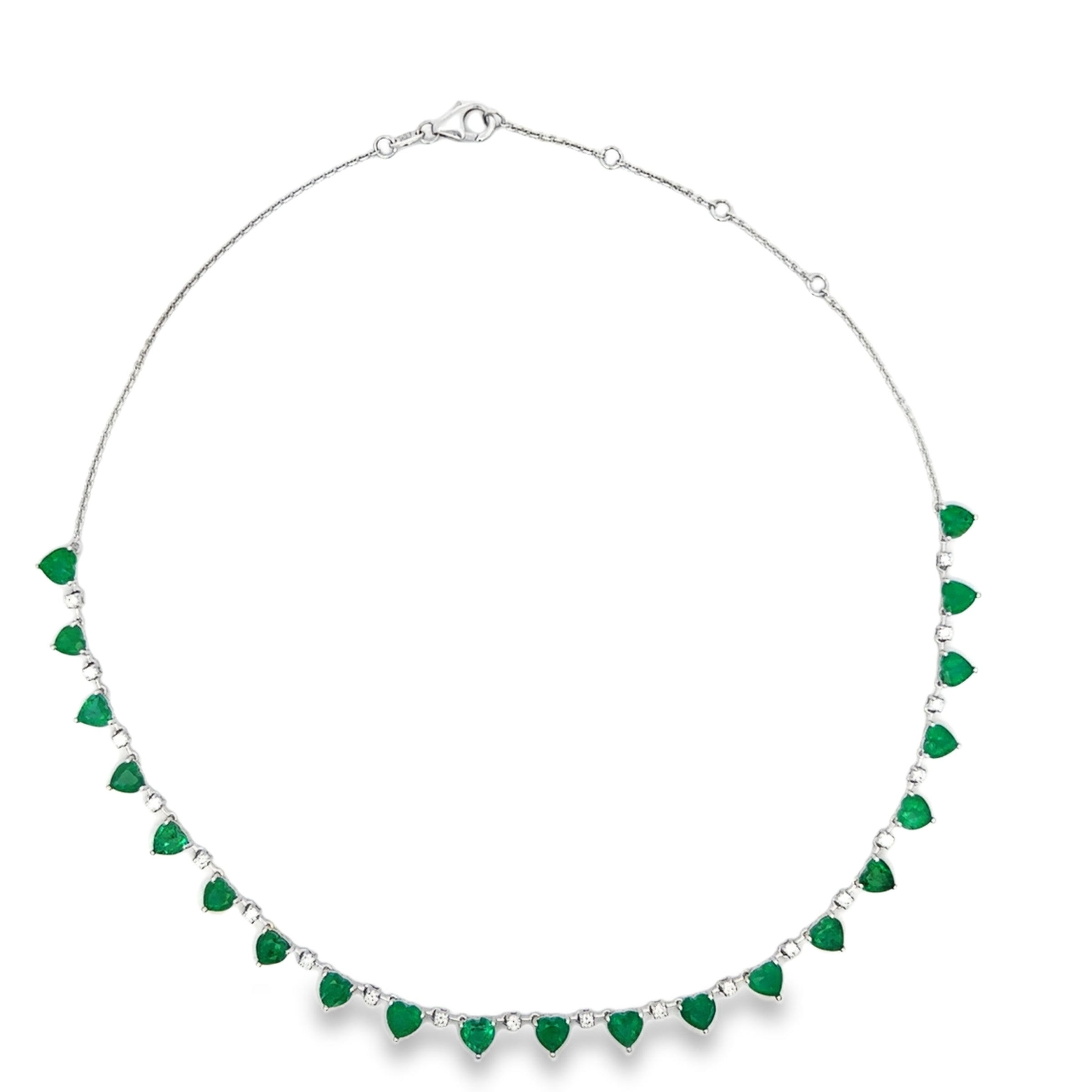 EMERALD HERATS CHAIN NECKLACE