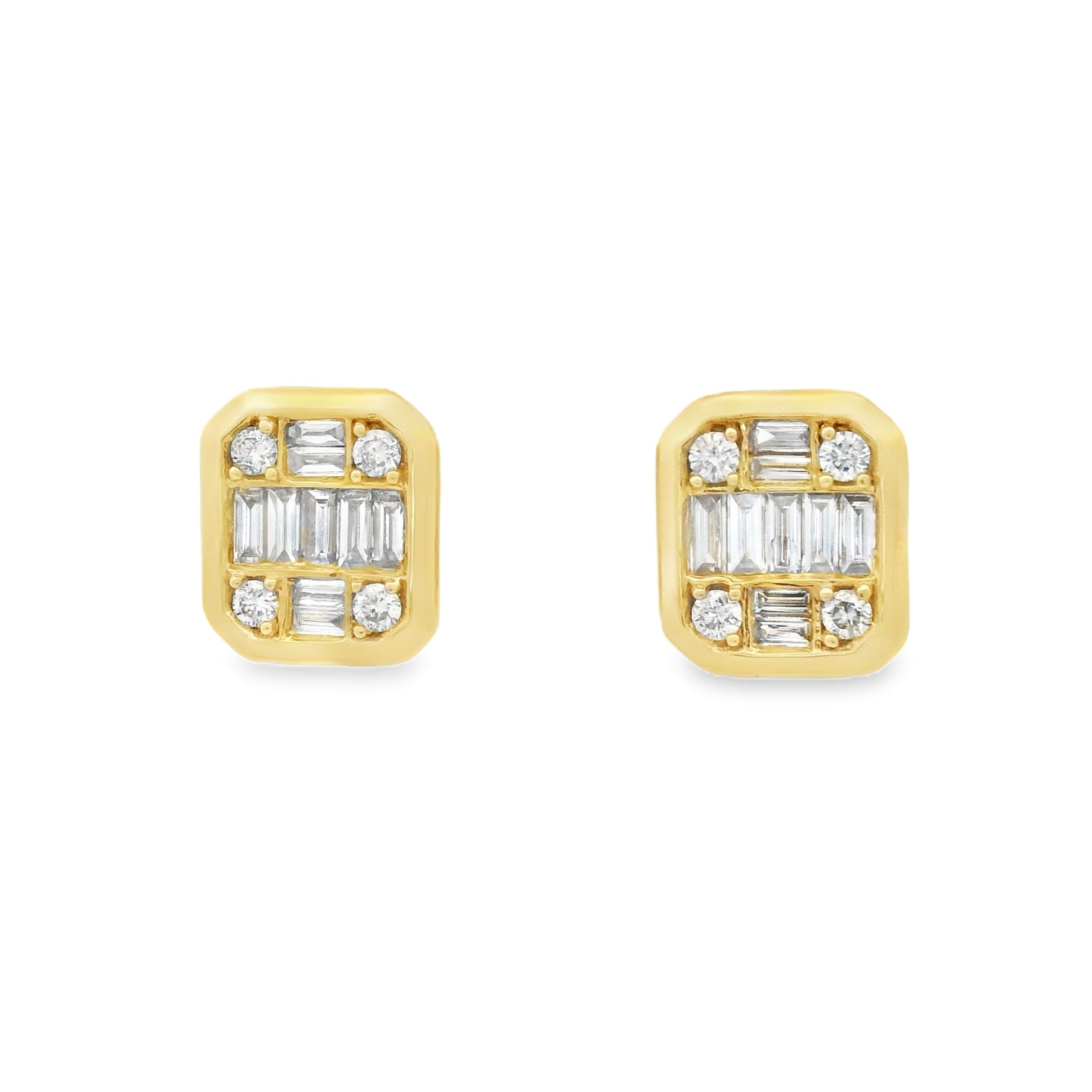 GRID GLEAM DIAMOND EARRINGS
