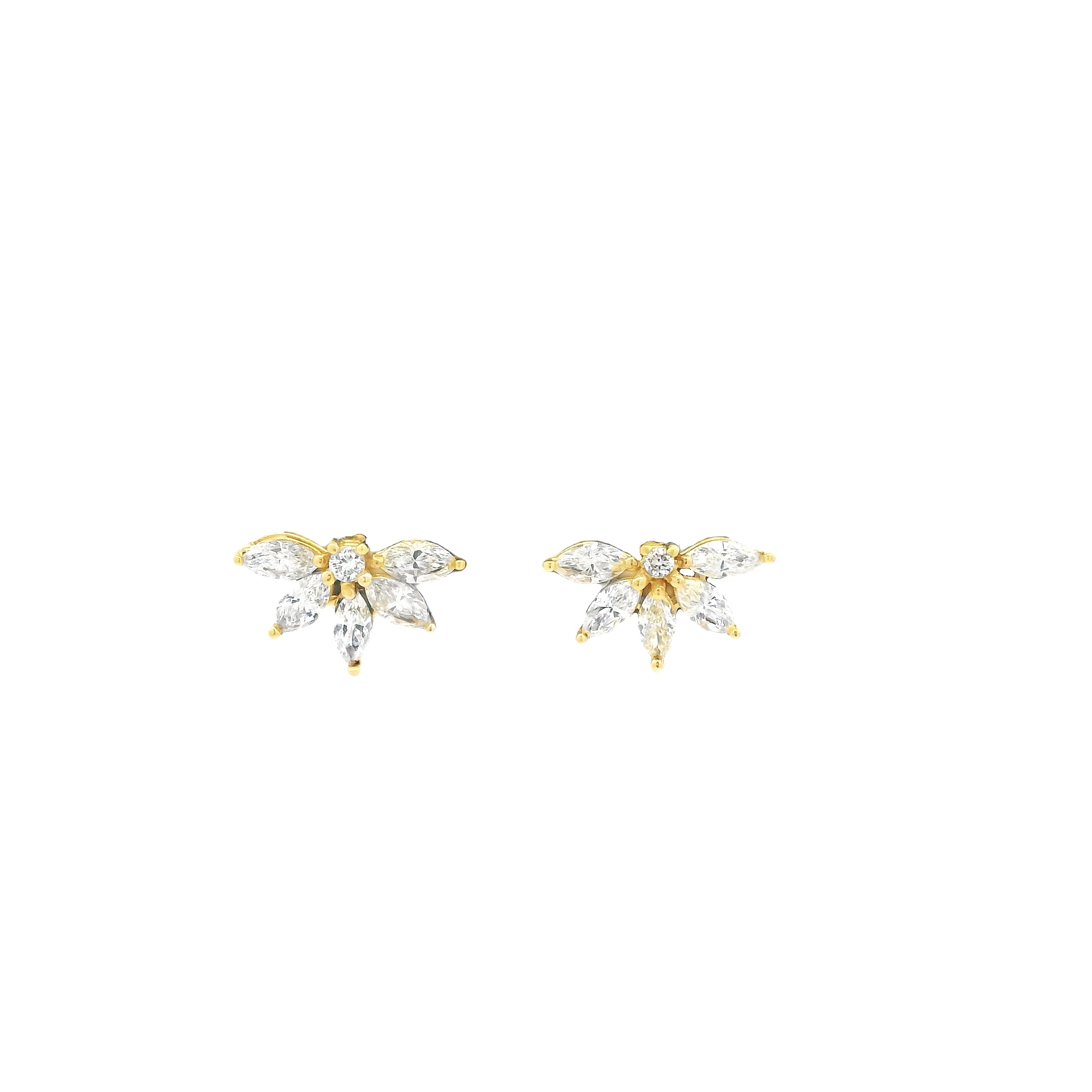 FLORAL SPARK DIAMOND EARRINGS