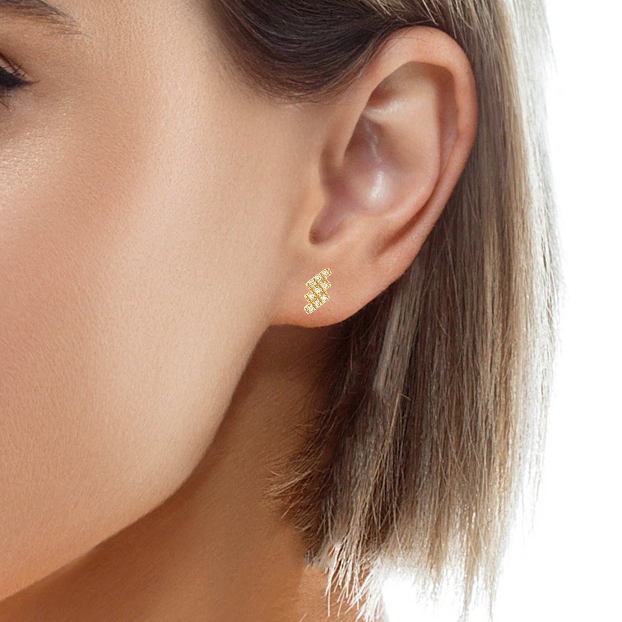 TETRIS DIAMOND EARRINGS