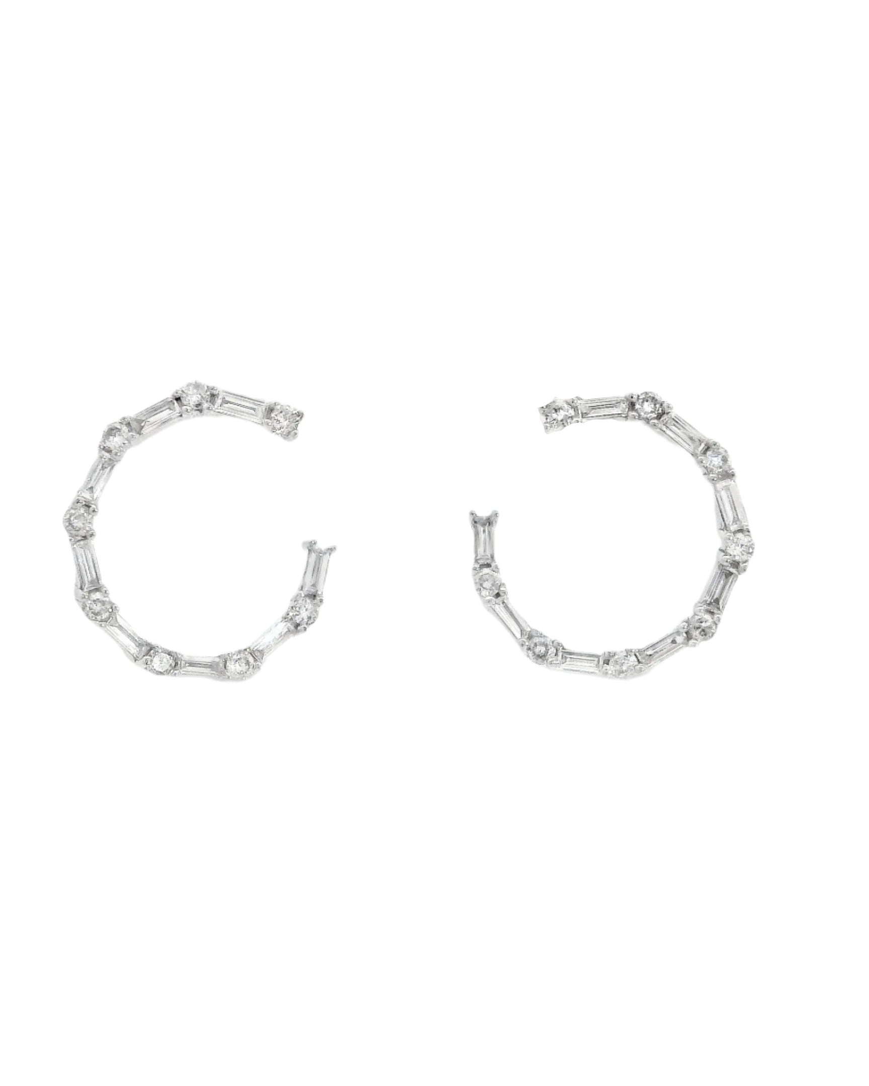 CIRCLE OF LIGHT DIAMOND EARRINGS