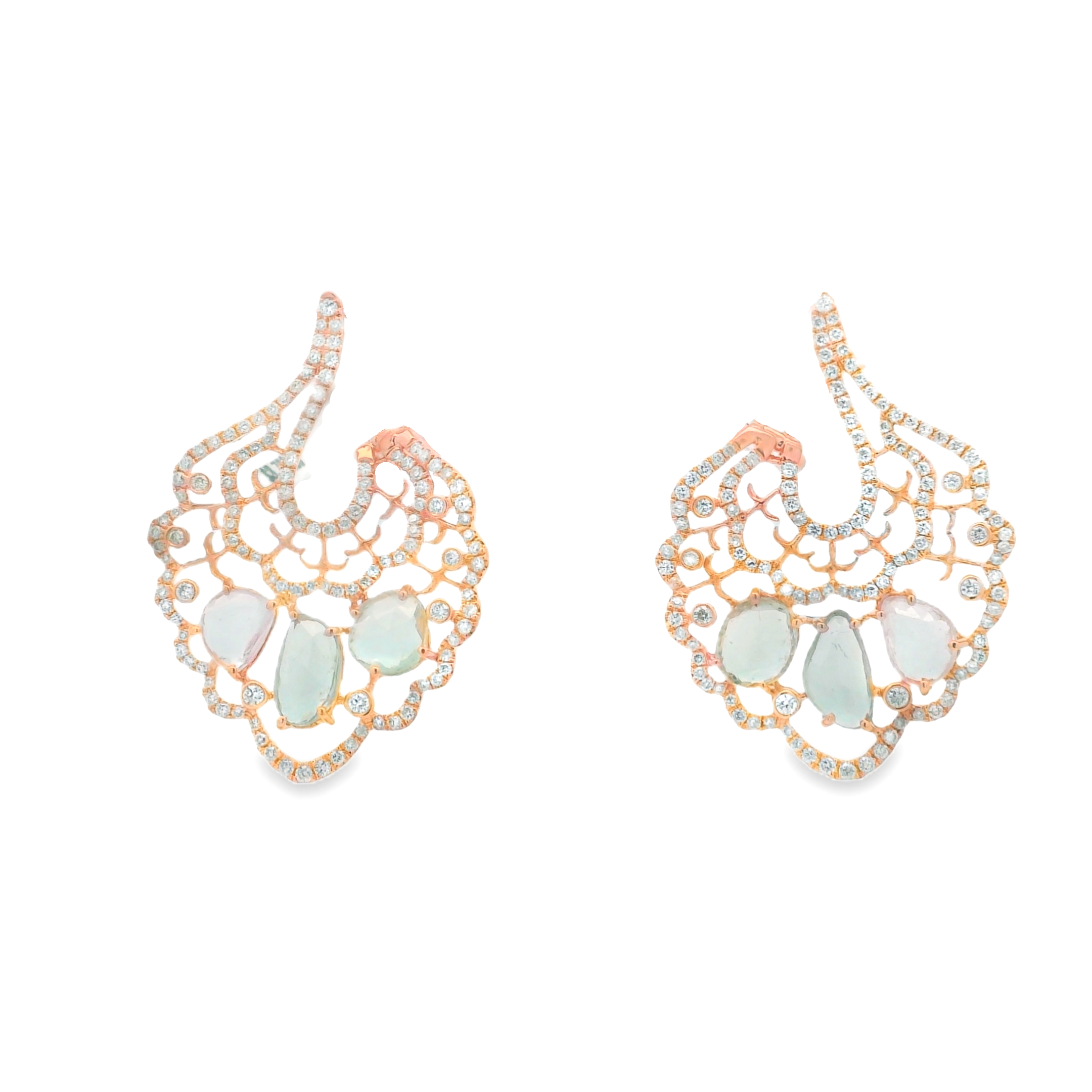 FAN DIAMOND & SAPPHIRE DROPS