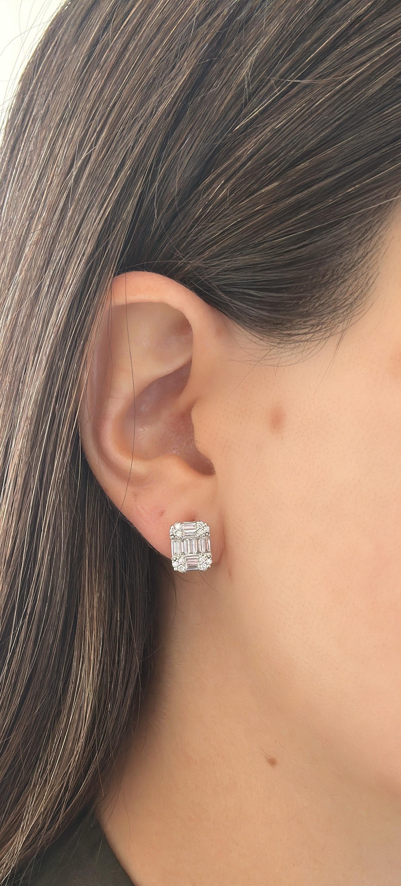 BAGUETTE DIAMOND STUDS