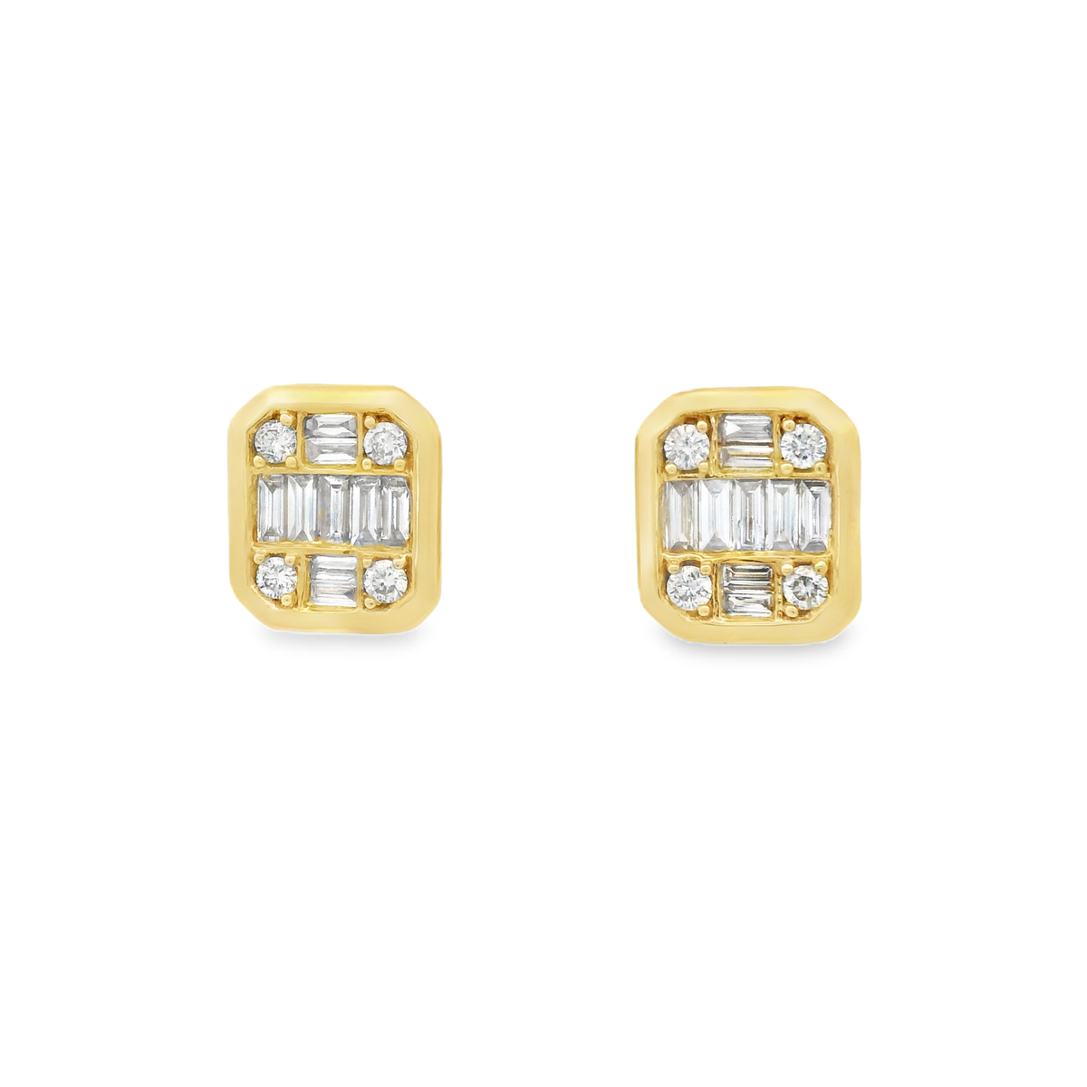 GOLDEN BAGUETTE STUDS