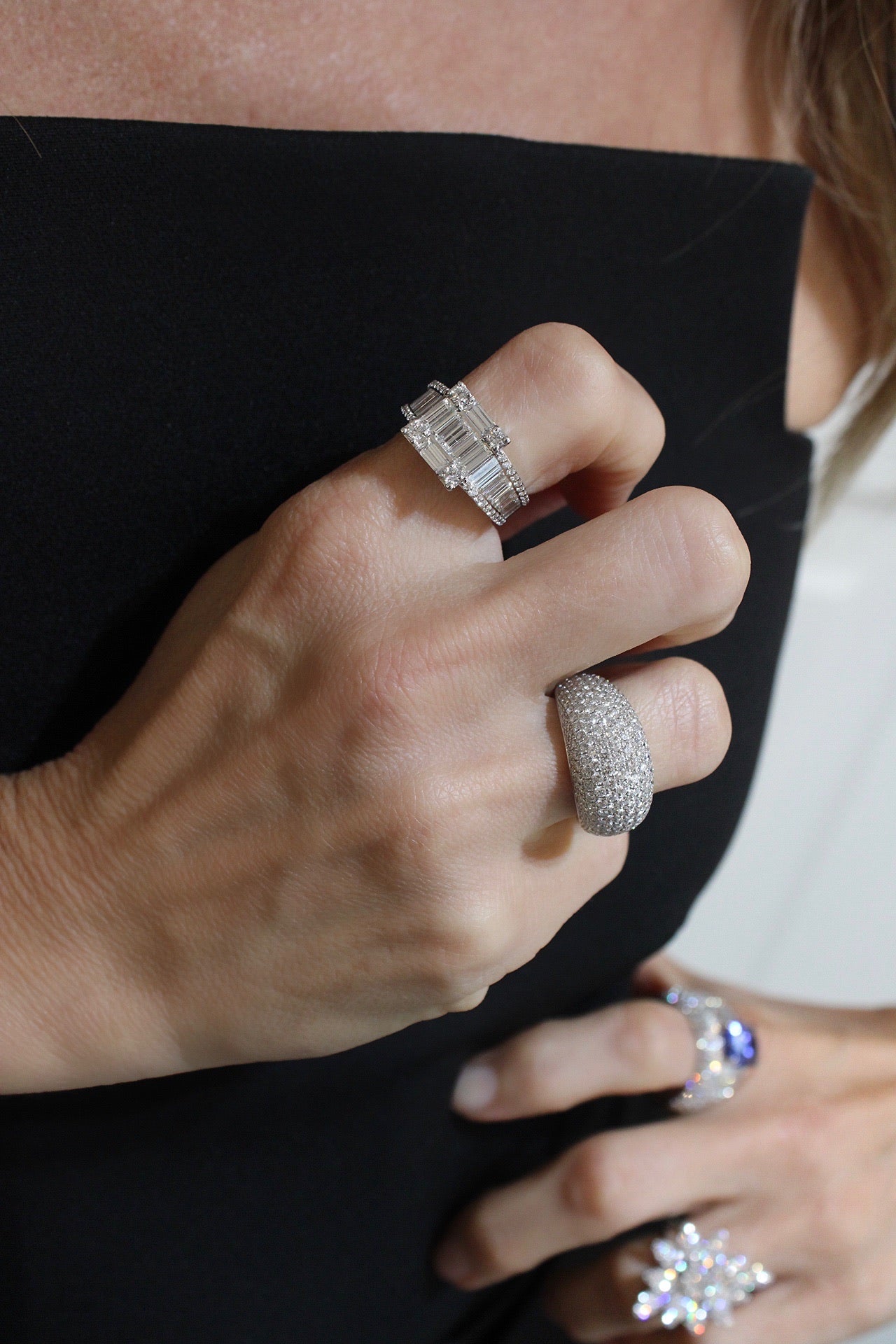 STRUCTURED BAGUETTE DIAMOND RING