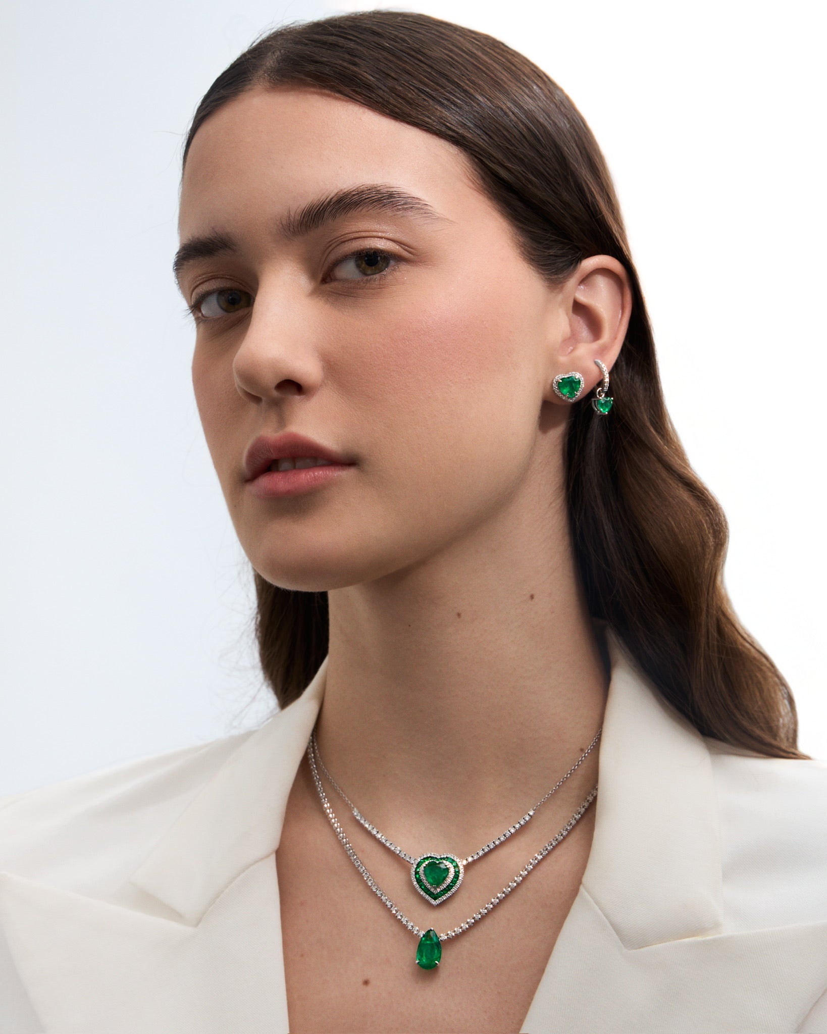 EMERALD DROP DIAMOND CHOKER