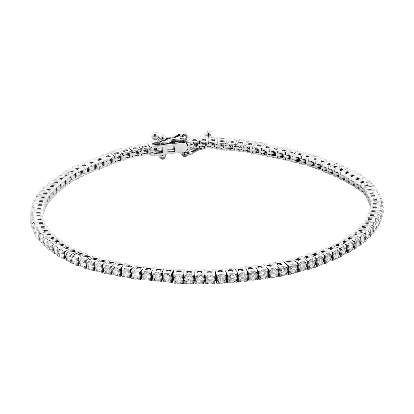 WHITE GOLD AND DIAMONDS CLASSIC TENNIS BRACELET.