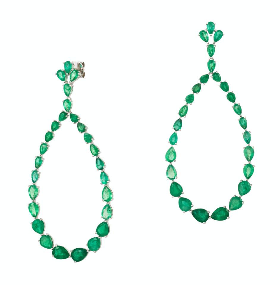 EXTRA LARGE EMERALD DROP DANGLE