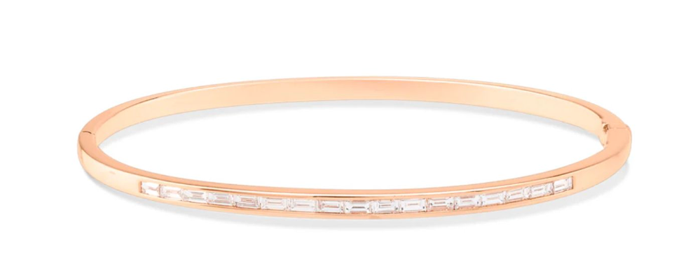 LINE DIAMOND BANGLE ROSE GOLD