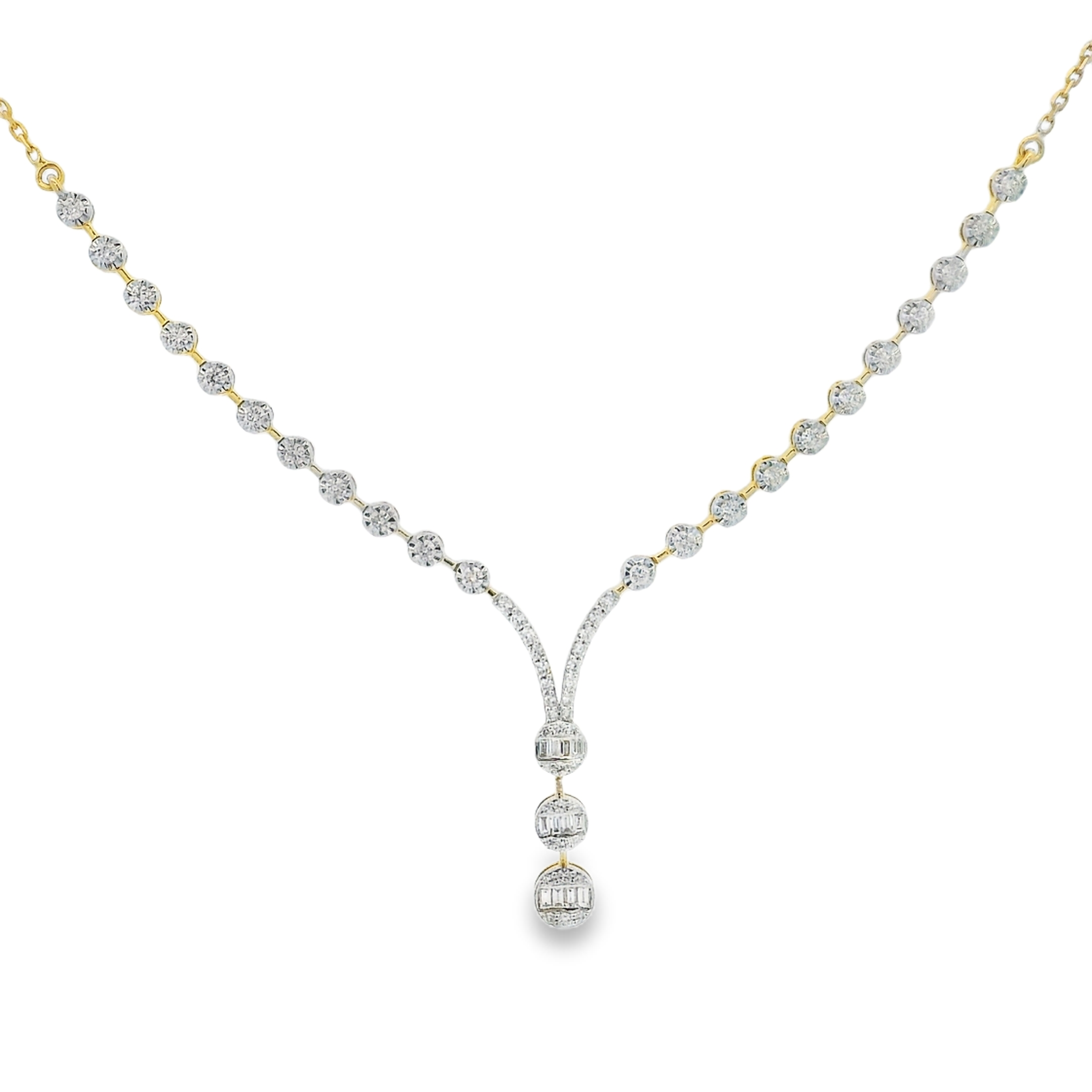 GOLDEN LONG DIAMOND NECKLACE