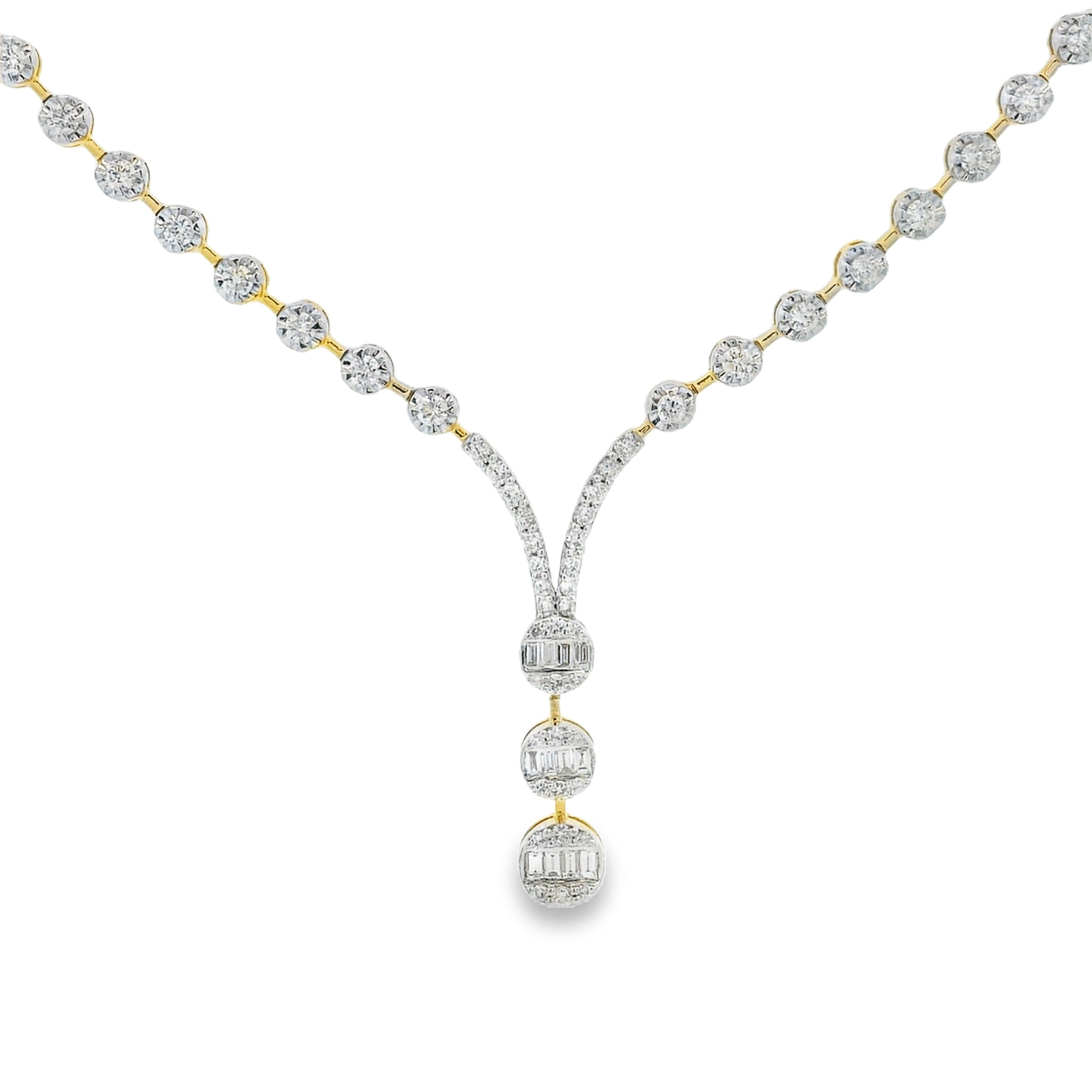 GOLDEN LONG DIAMOND NECKLACE