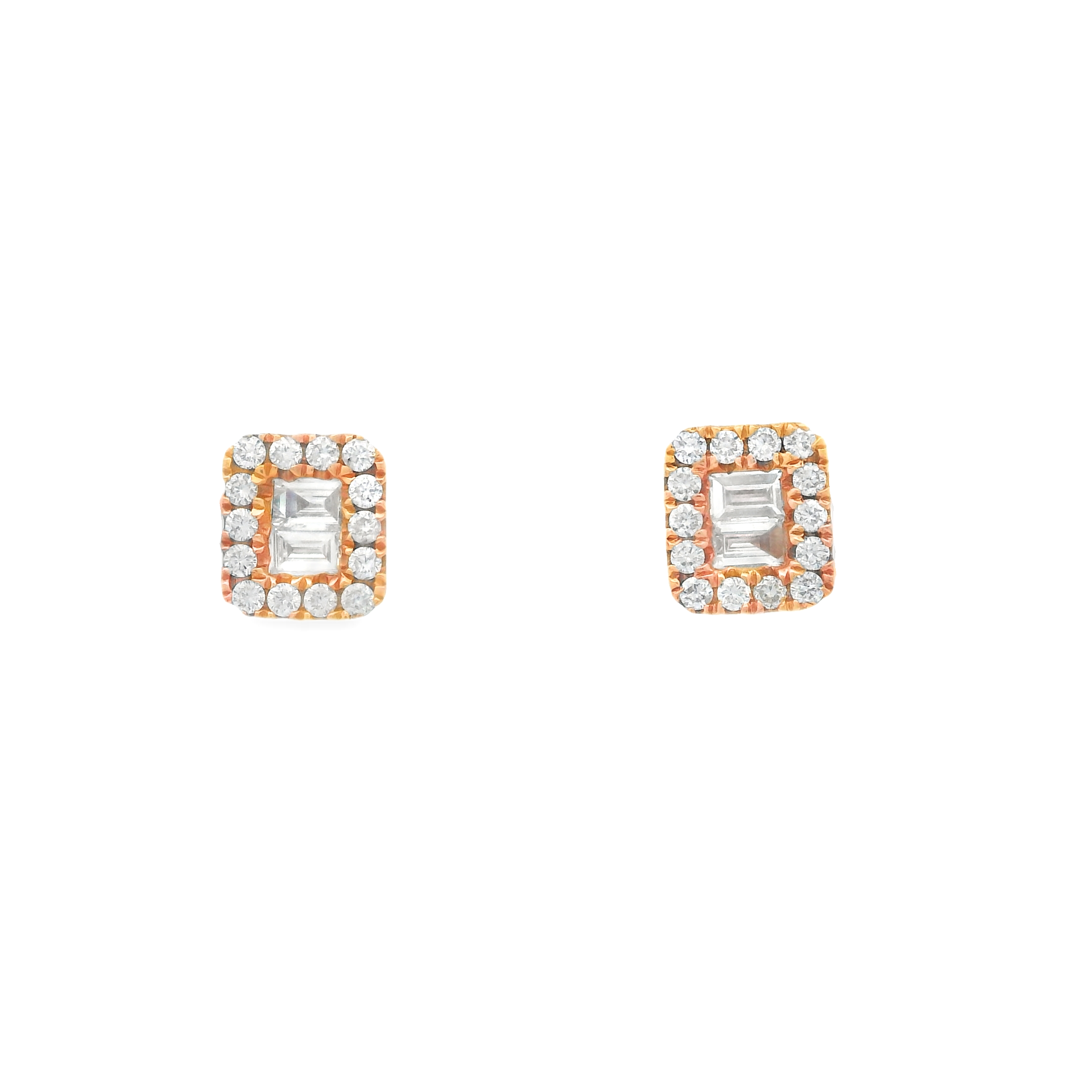 MINI BAGUETTE DIAMOND STUDS