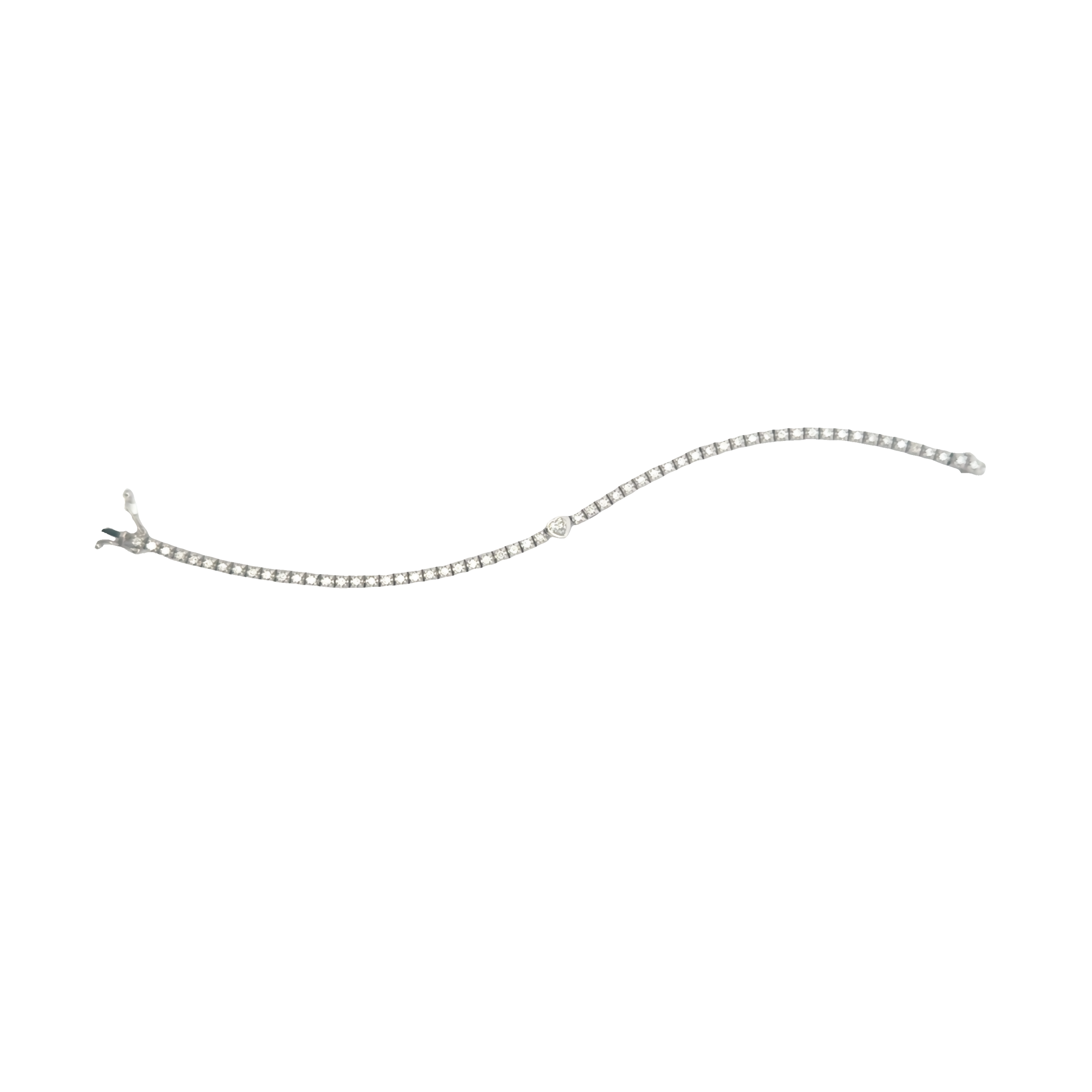 MINI DIAMOND HEART TENNIS BRACELET