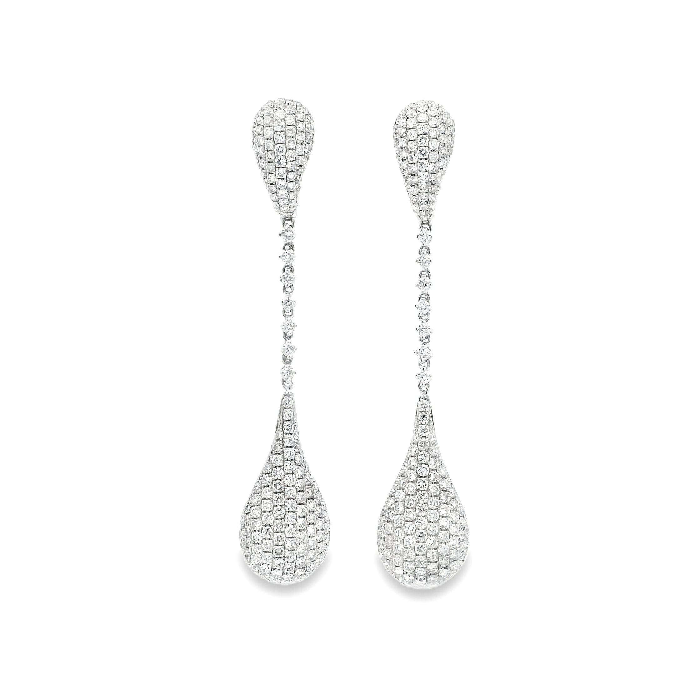 PAVE DIAMOND DROP EARRINGS