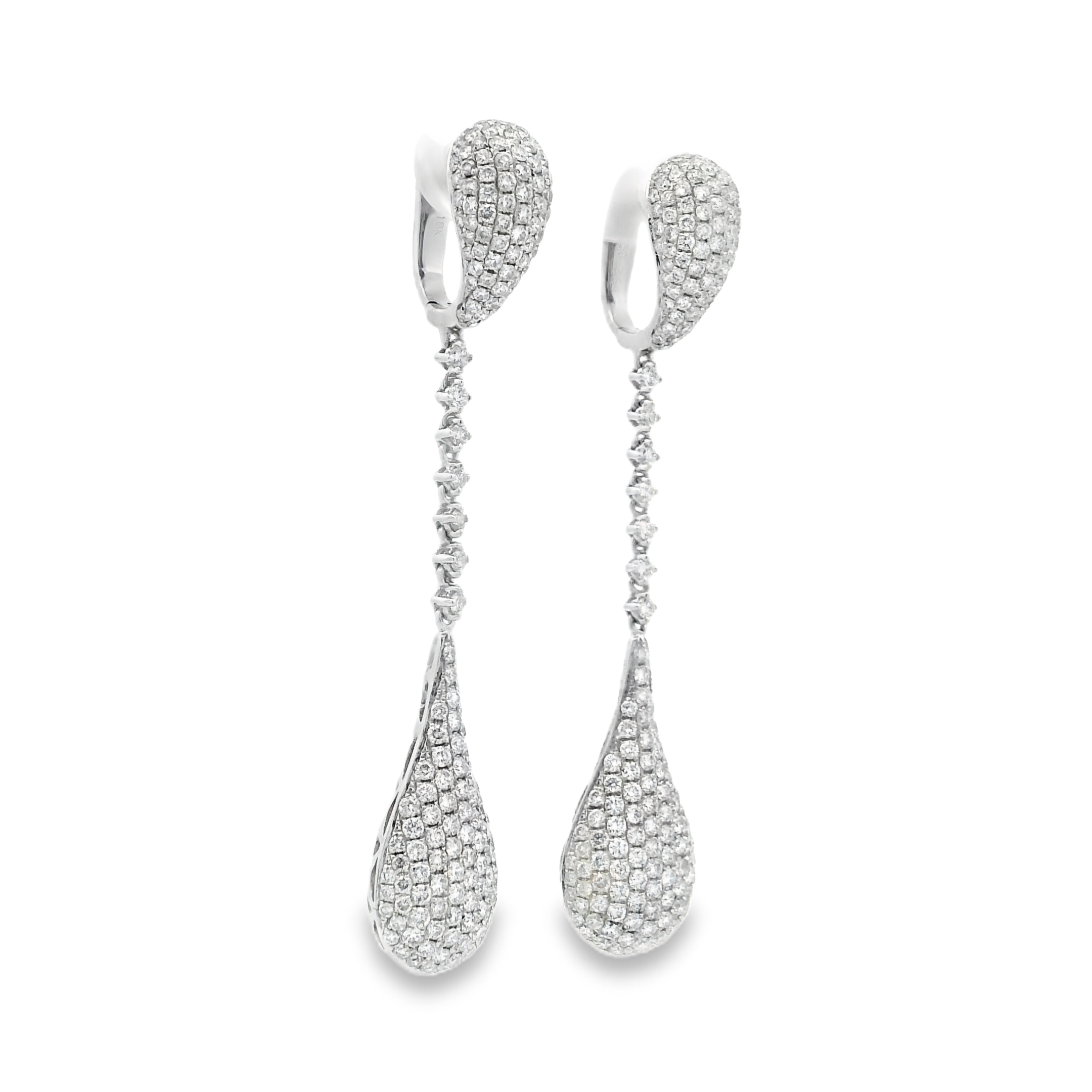 PAVE DIAMOND DROP EARRINGS