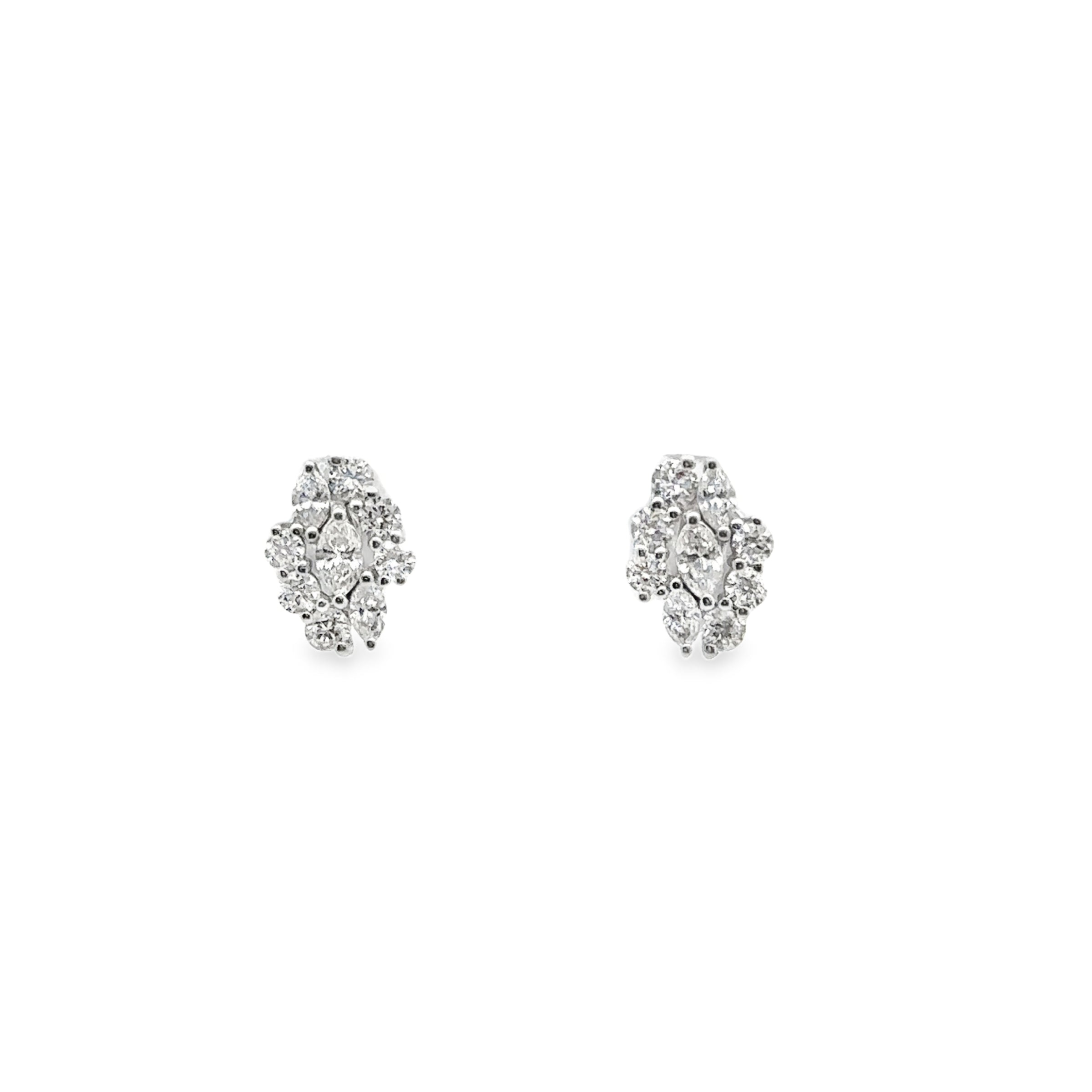 RHOMBUS DIAMOND STUDS