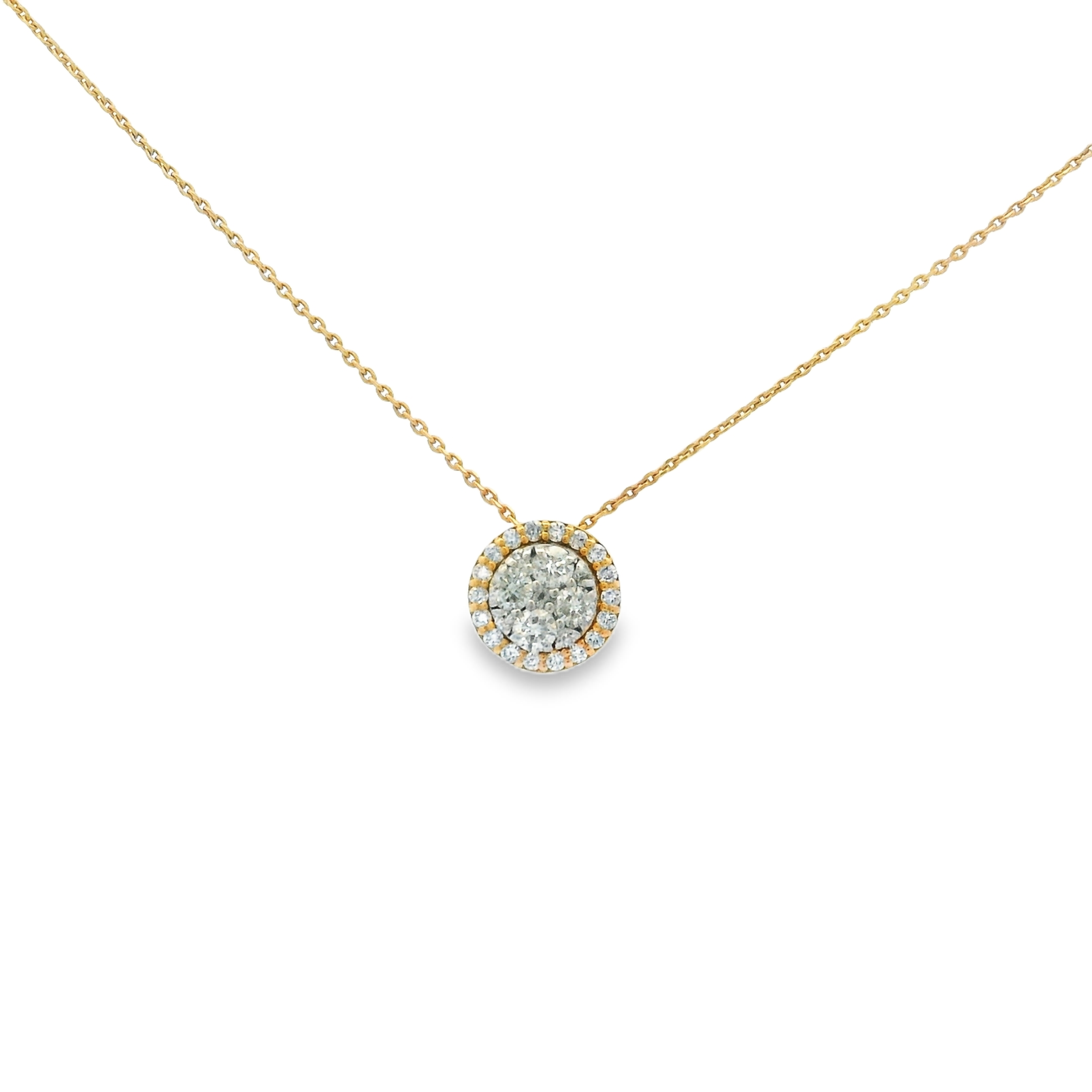 ROUNDED DIAMOND PENDANT NECKLACE