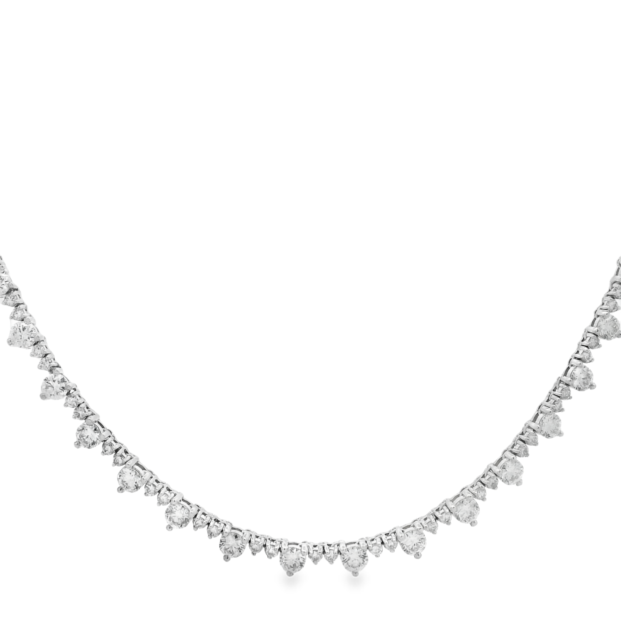 ROUNDED DIAMOND TENNIS NECKLACE