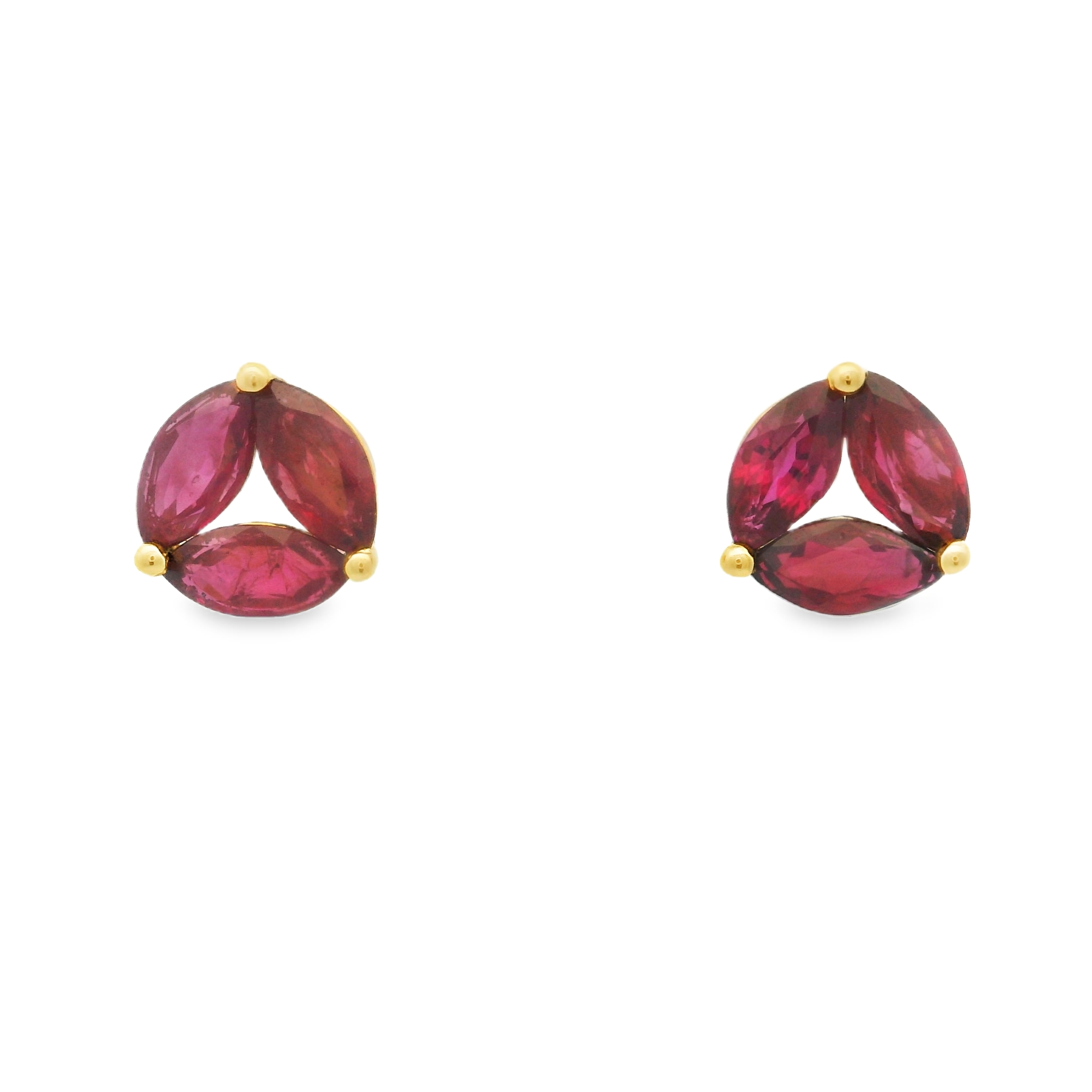 ROUNDED RUBY STUDS