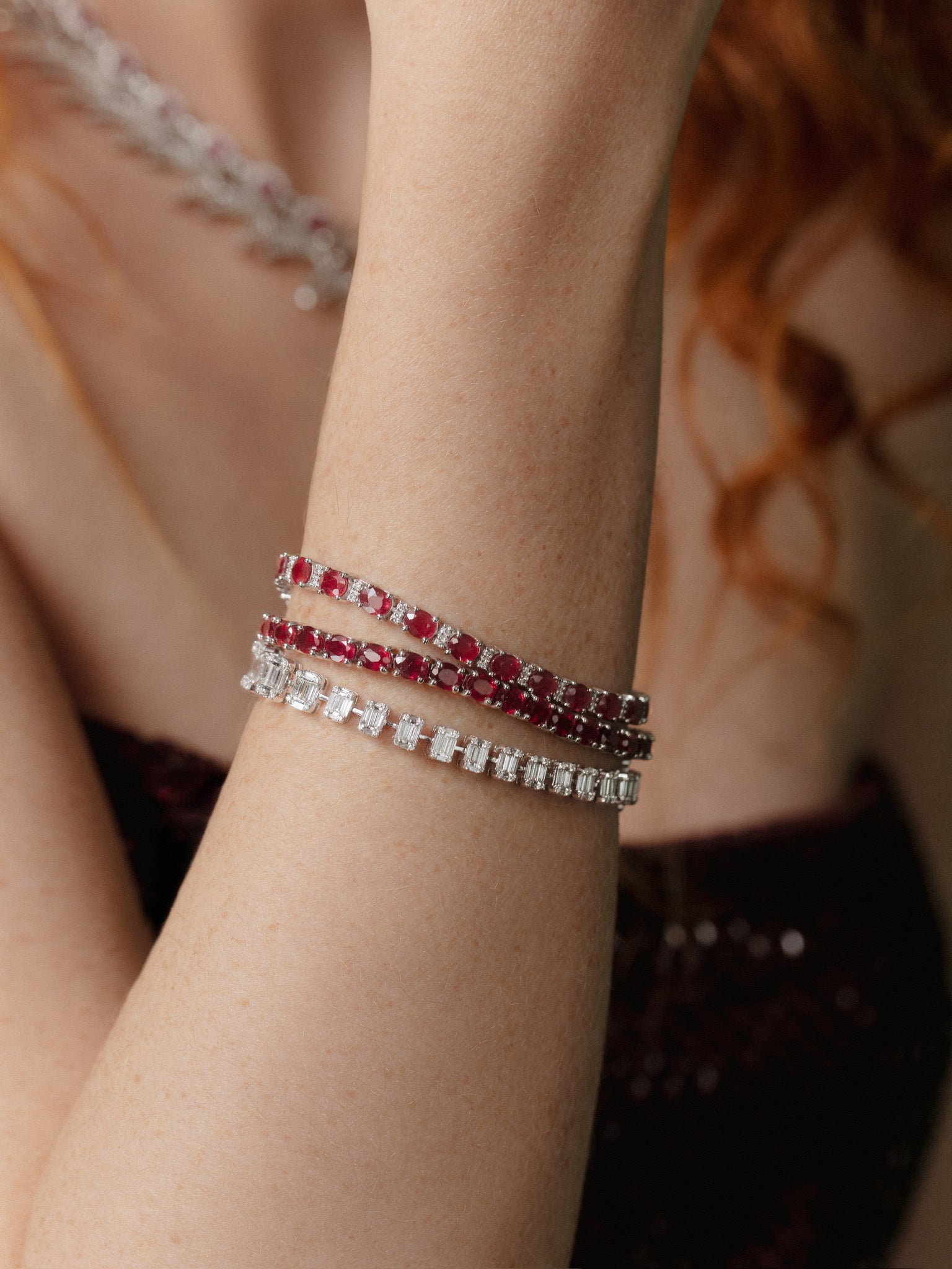RUBY TENNIS BRACELET