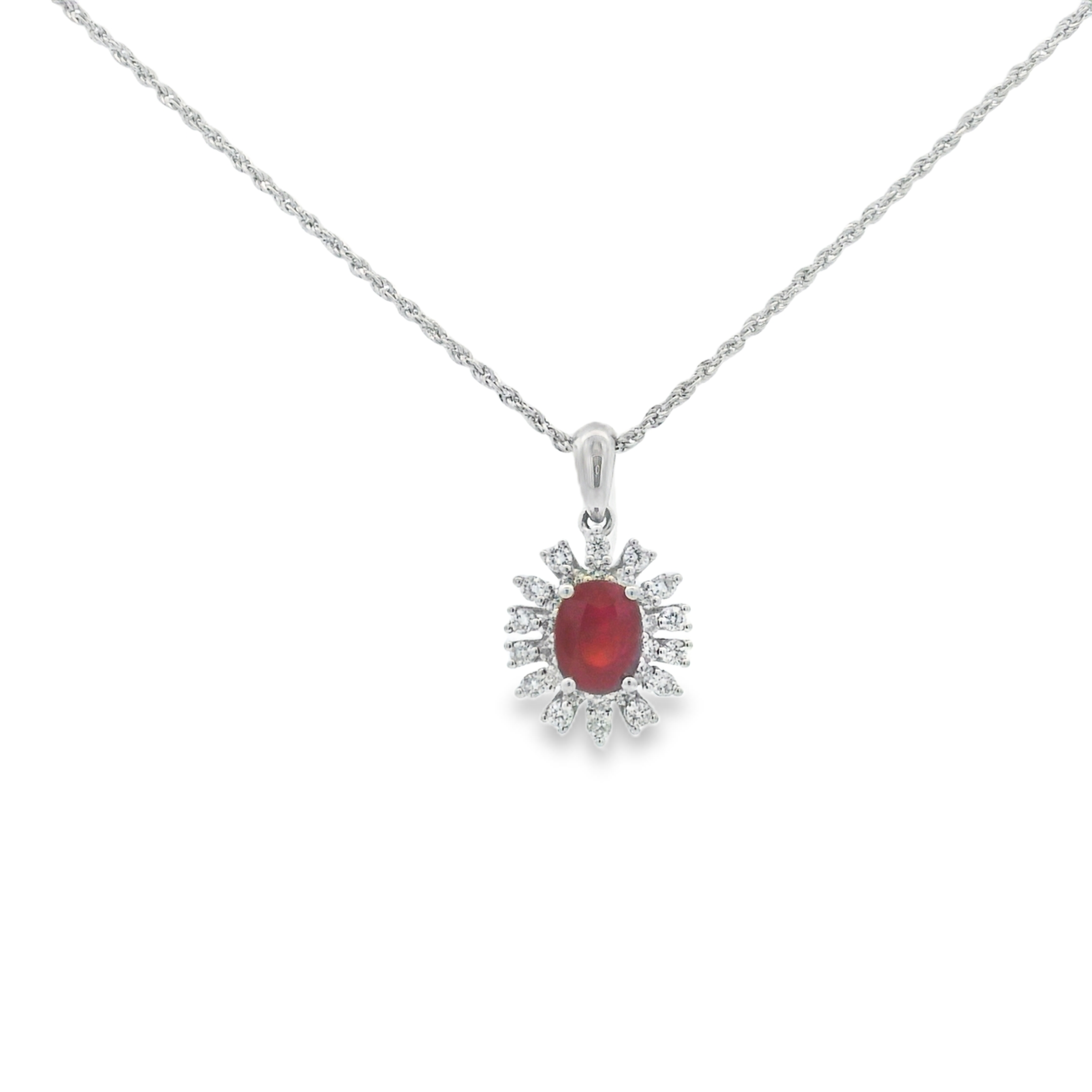 RUBY AND DIAMOND PENDANT