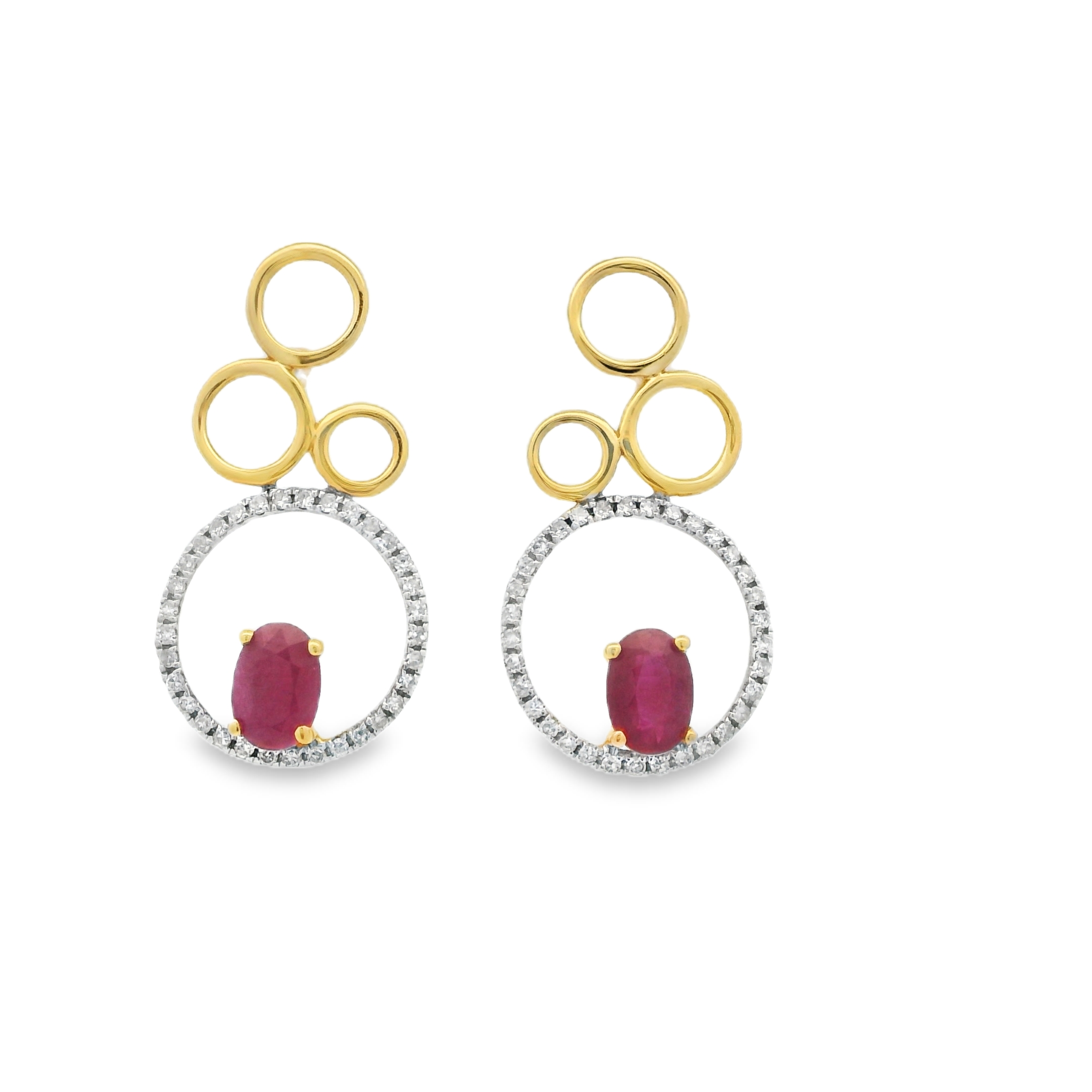 RUBY ORBIT EARRINGS
