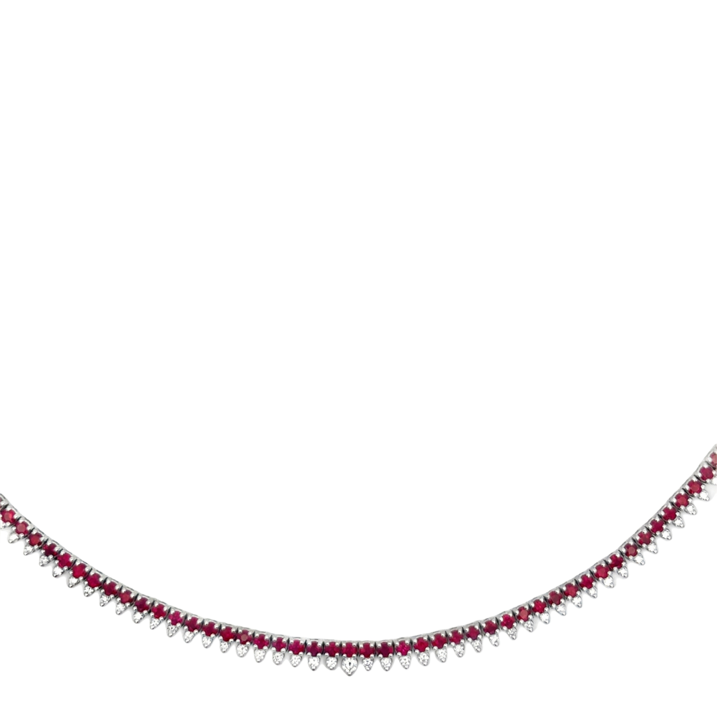 RUBY SPIKES CHOKER