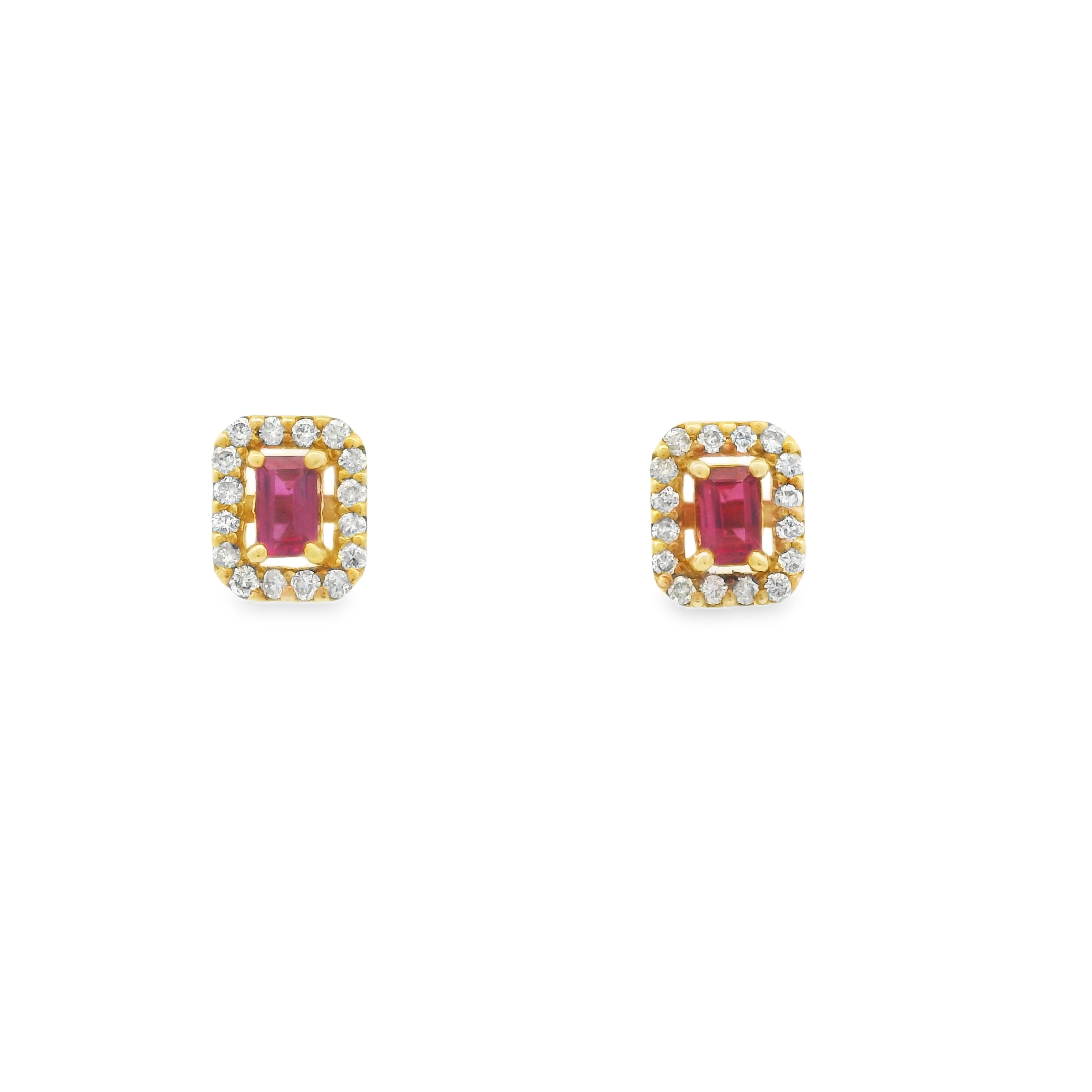 RUBY SQUARED STUDS