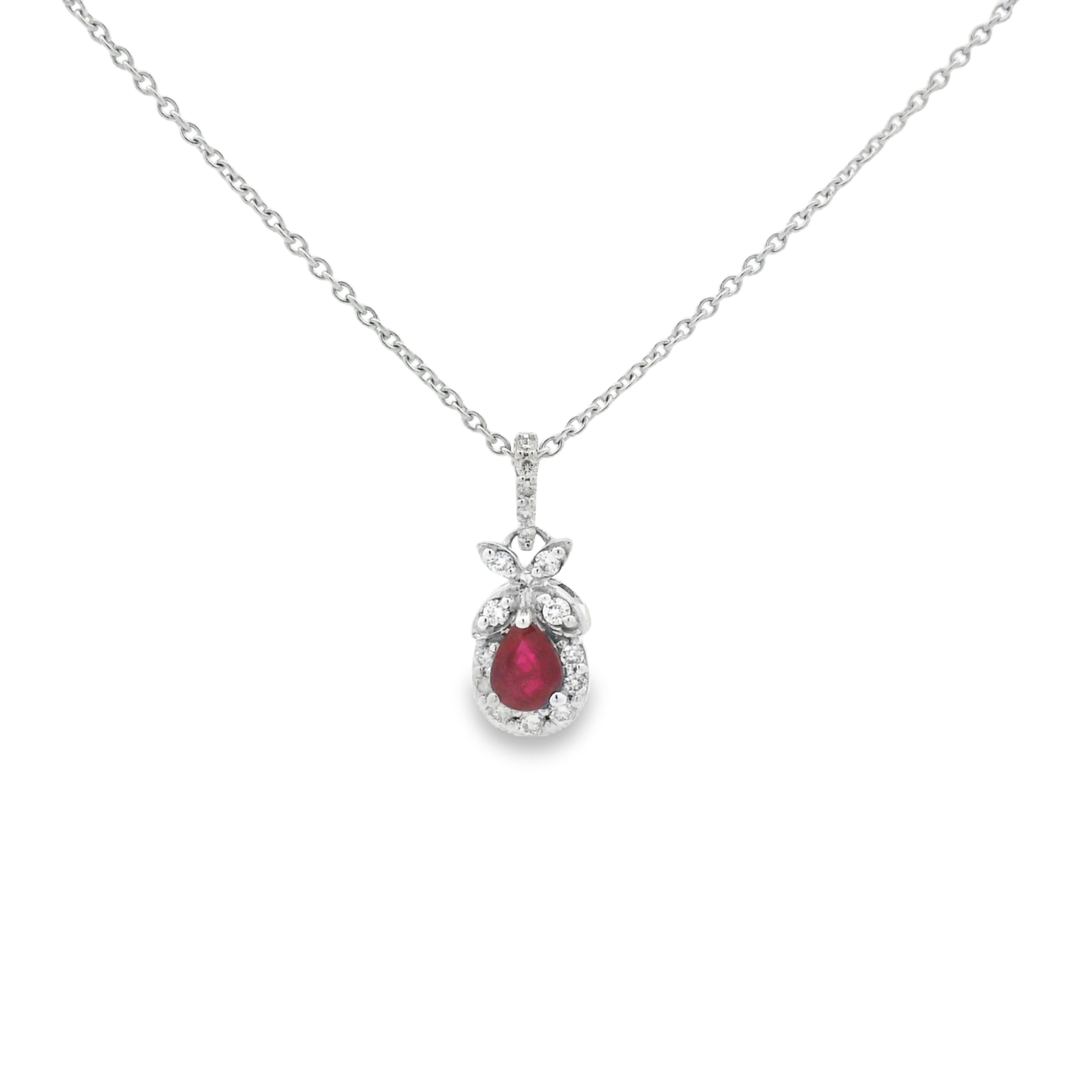 RUBY TEAR-DROP PENDANT