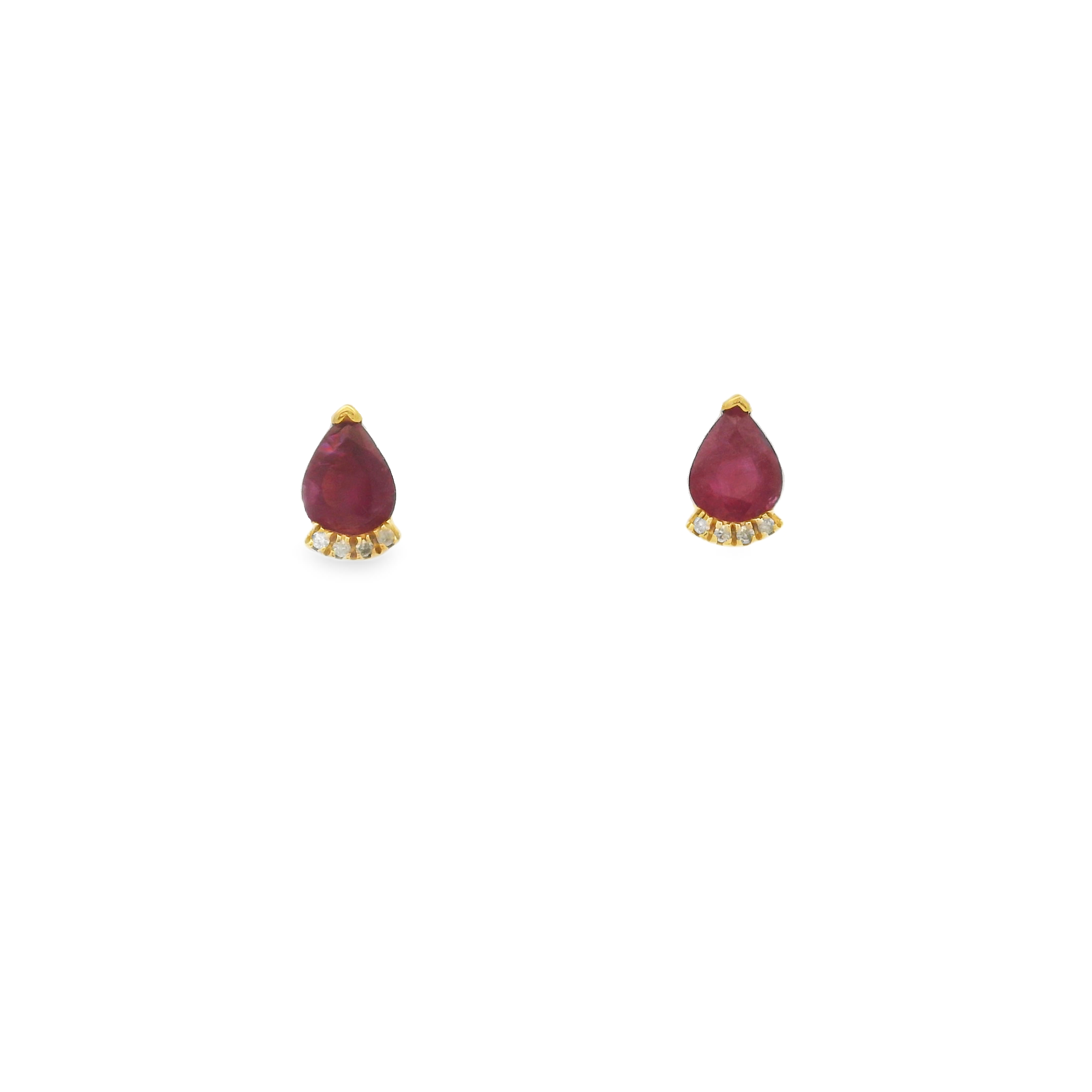 RUBY TEAR-DROP STUDS