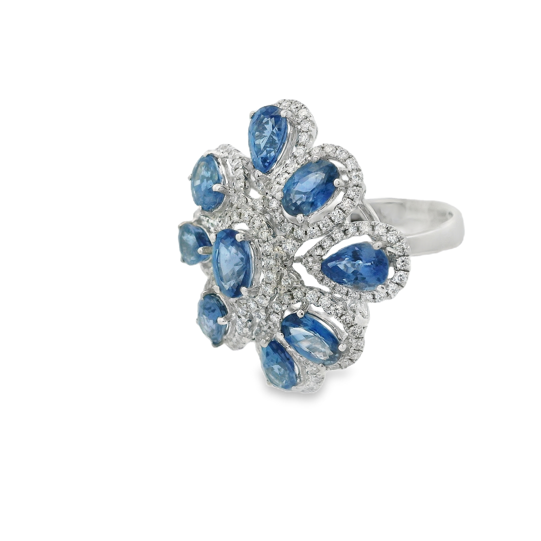 SAPPHIRE FLORAL RING