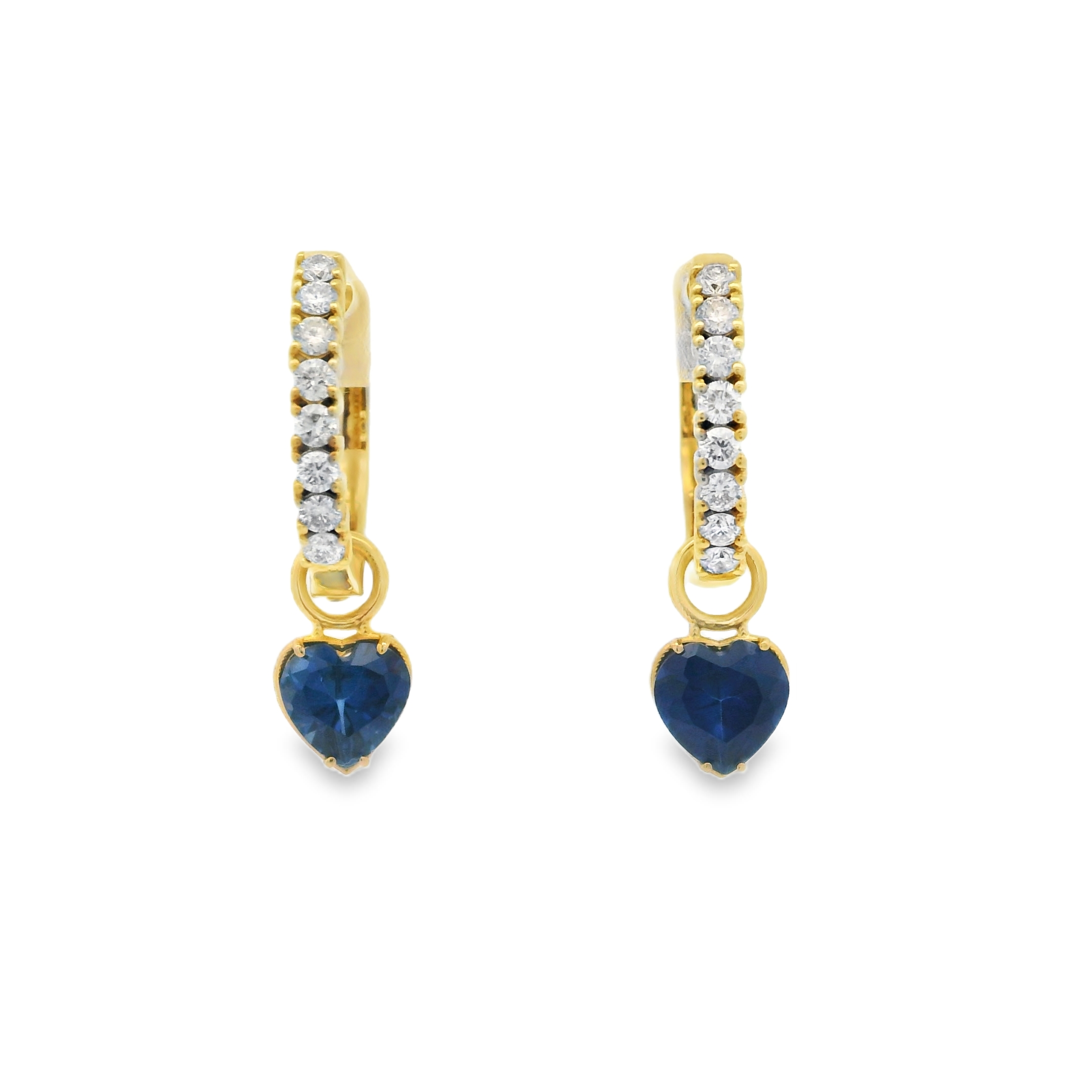 SAPPHIRE HEART DANGLES