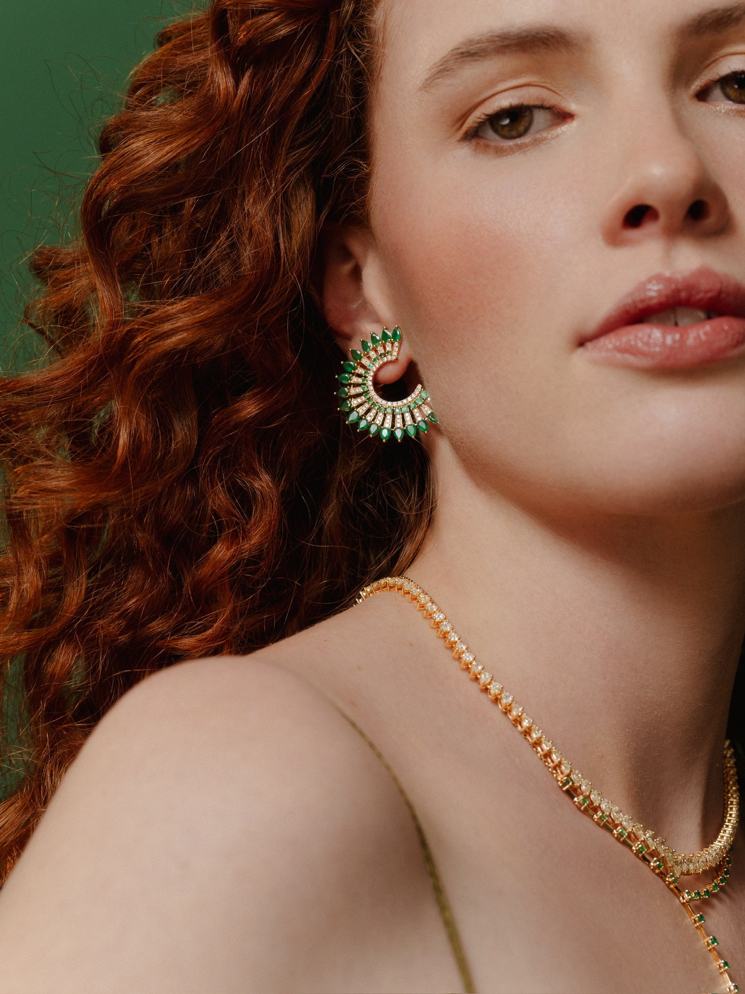 SOLEIA EMERALD EARRINGS