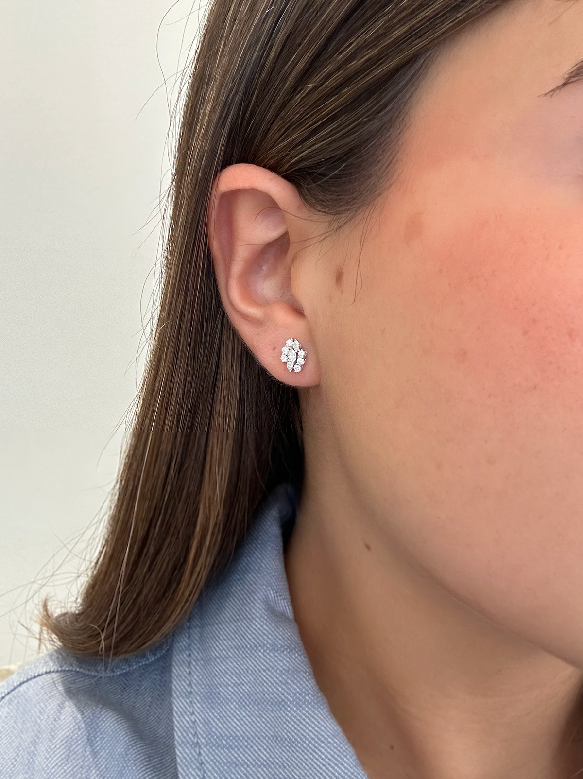 RHOMBUS DIAMOND STUDS
