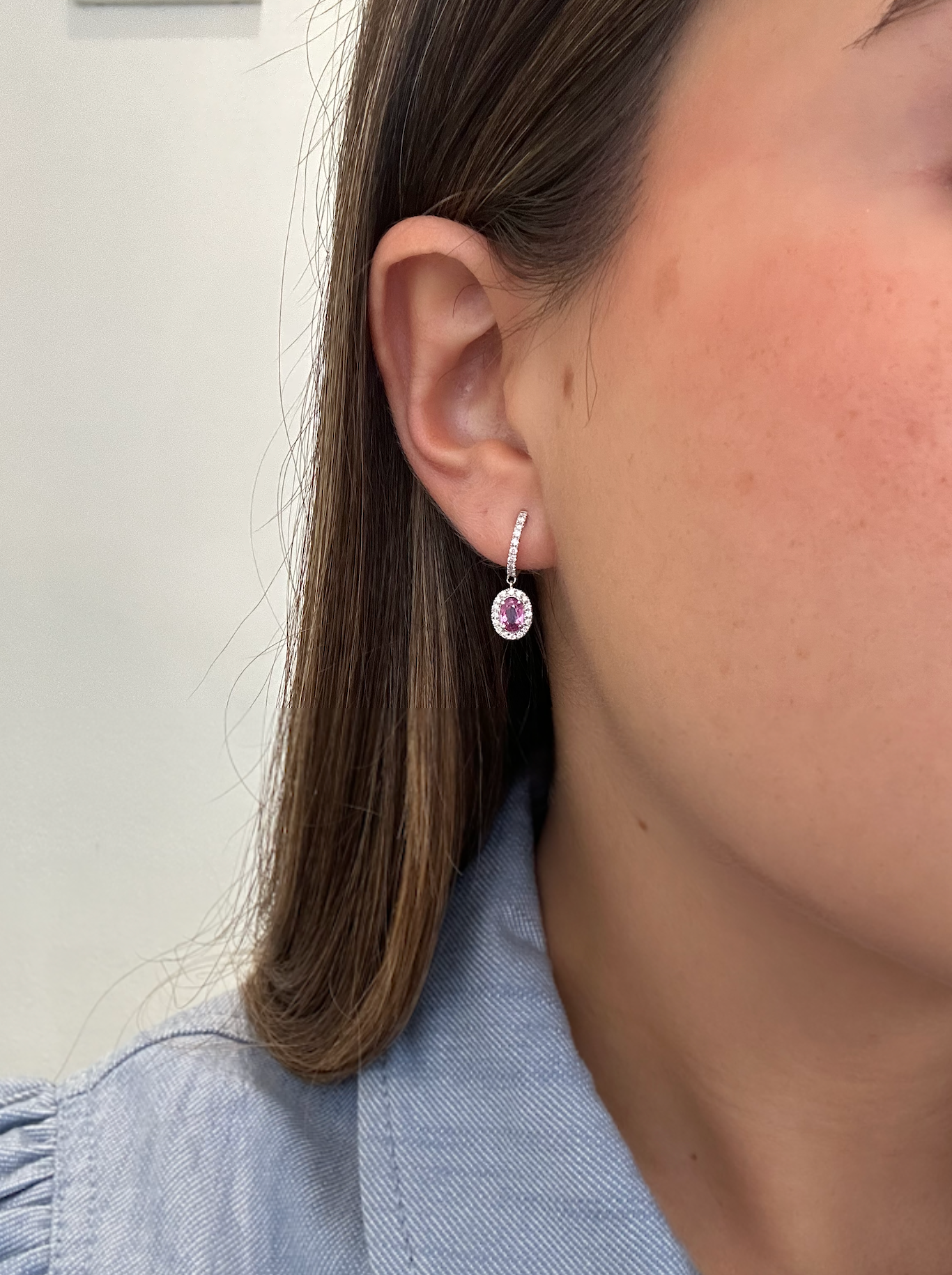 PINK SAPPHIRE DANGLES