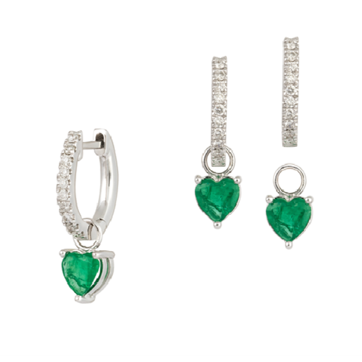 EMERALD HEART DANGLE