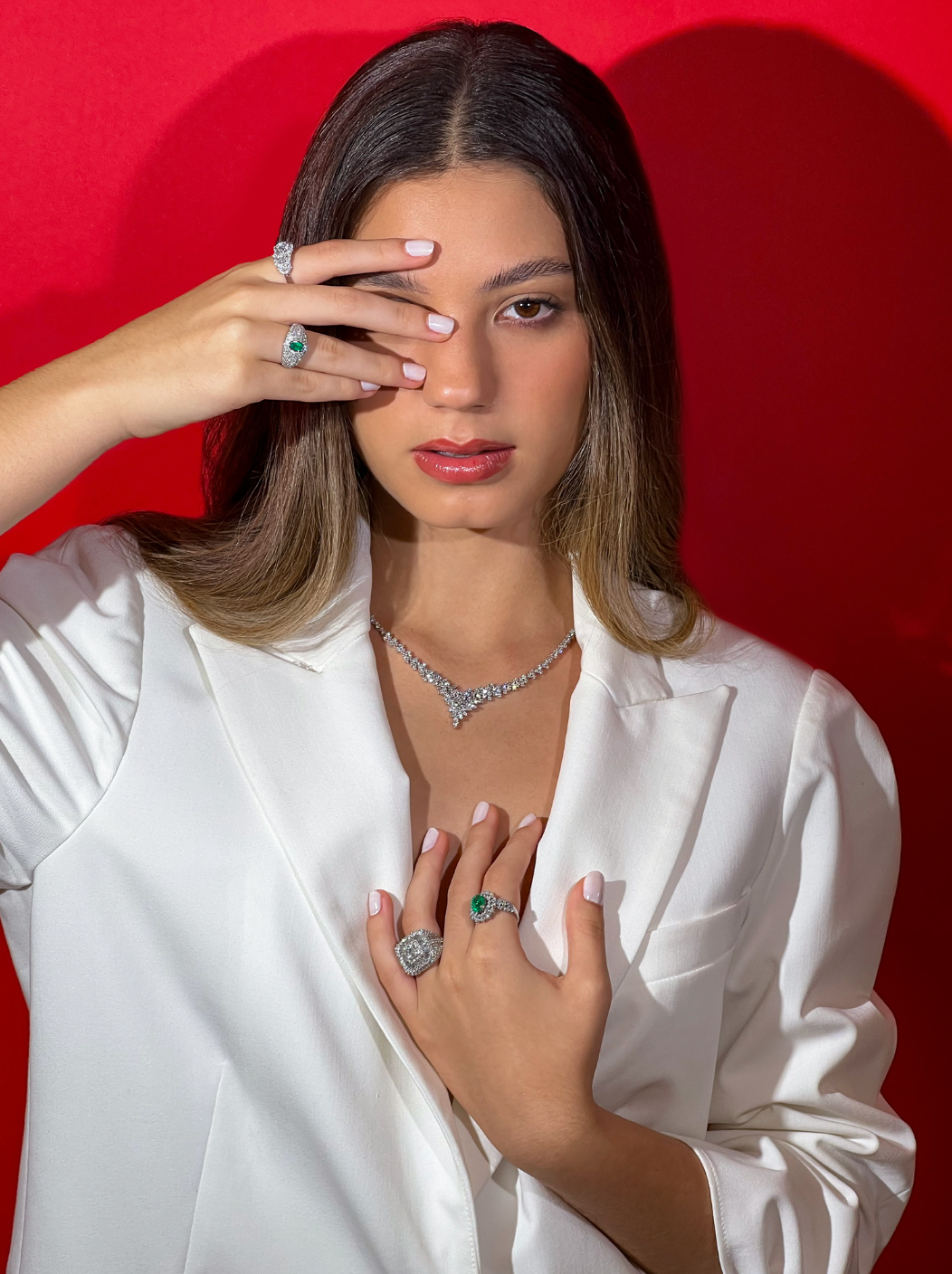 EMERALD DOME STATEMENT RING