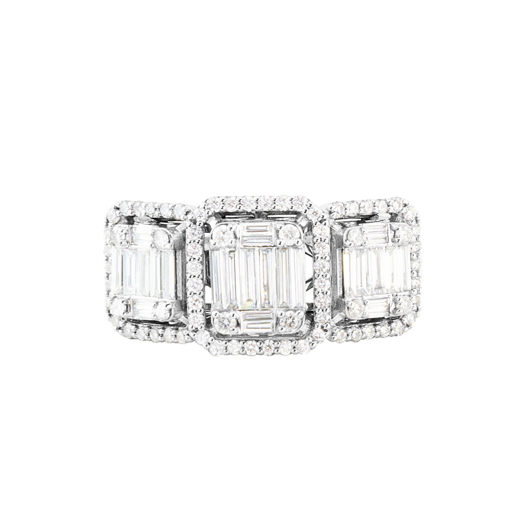 THREE BAGUETTE RING