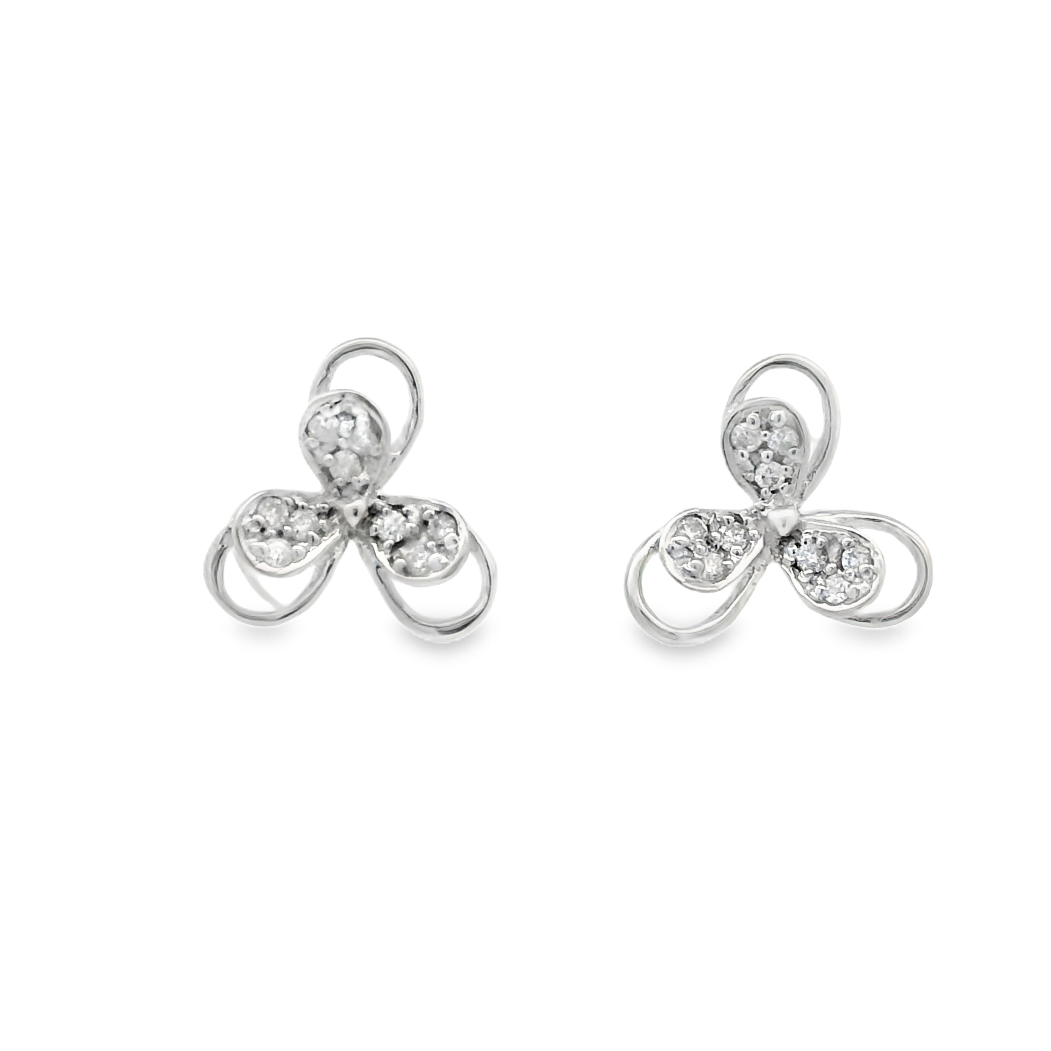 THREE PETAL FLOWER EARRINGS