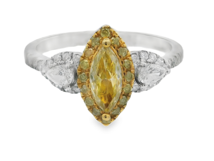 YELLOW MARQUISE DIAMOND RING