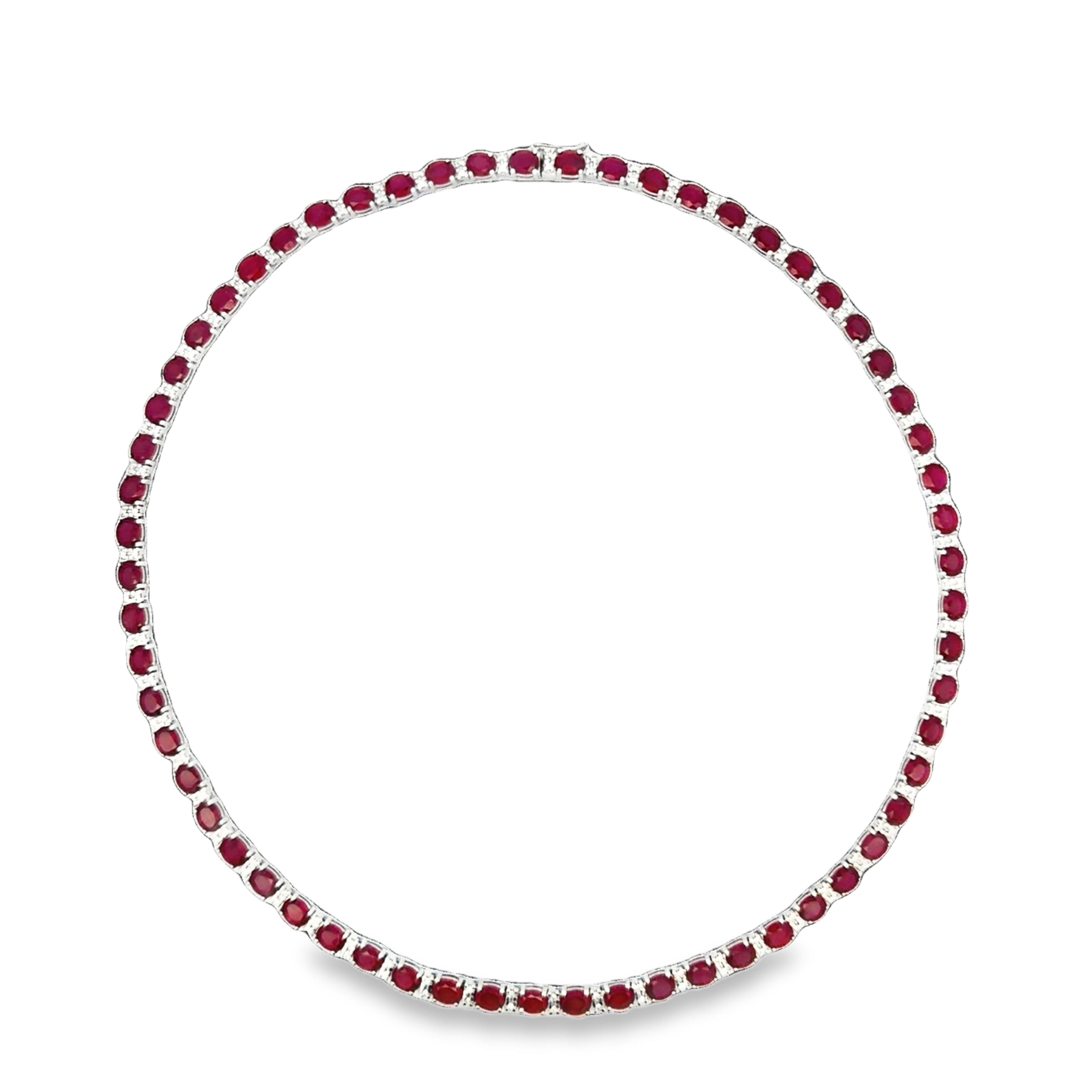 RUBY AND DIAMOND FULL NECKLACE