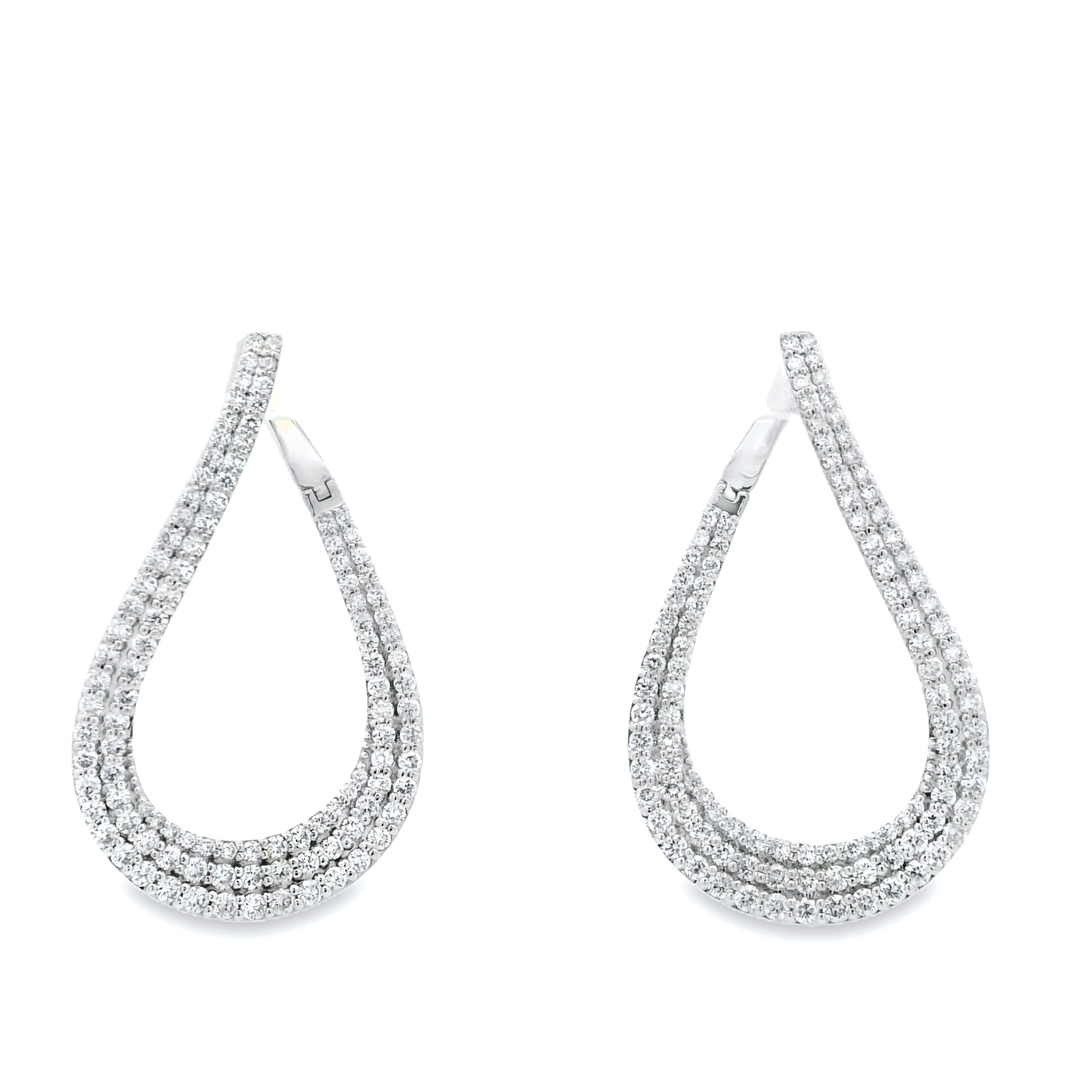 FRONT LOOP DIAMOND HOOPS